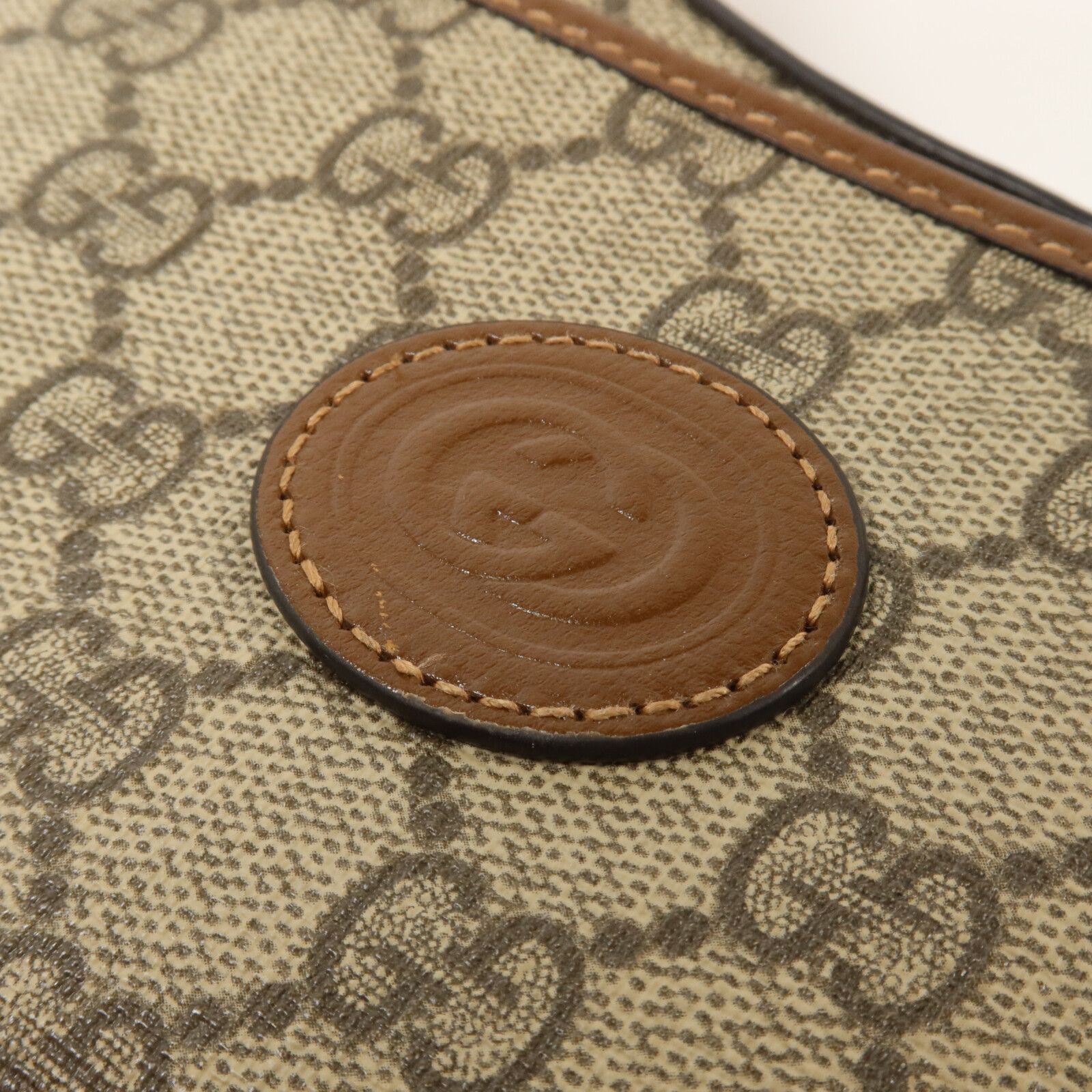 GG Supreme Monogram Azalea Calfskin Mini Retro Interlocking G Half Moon Bag — view 11