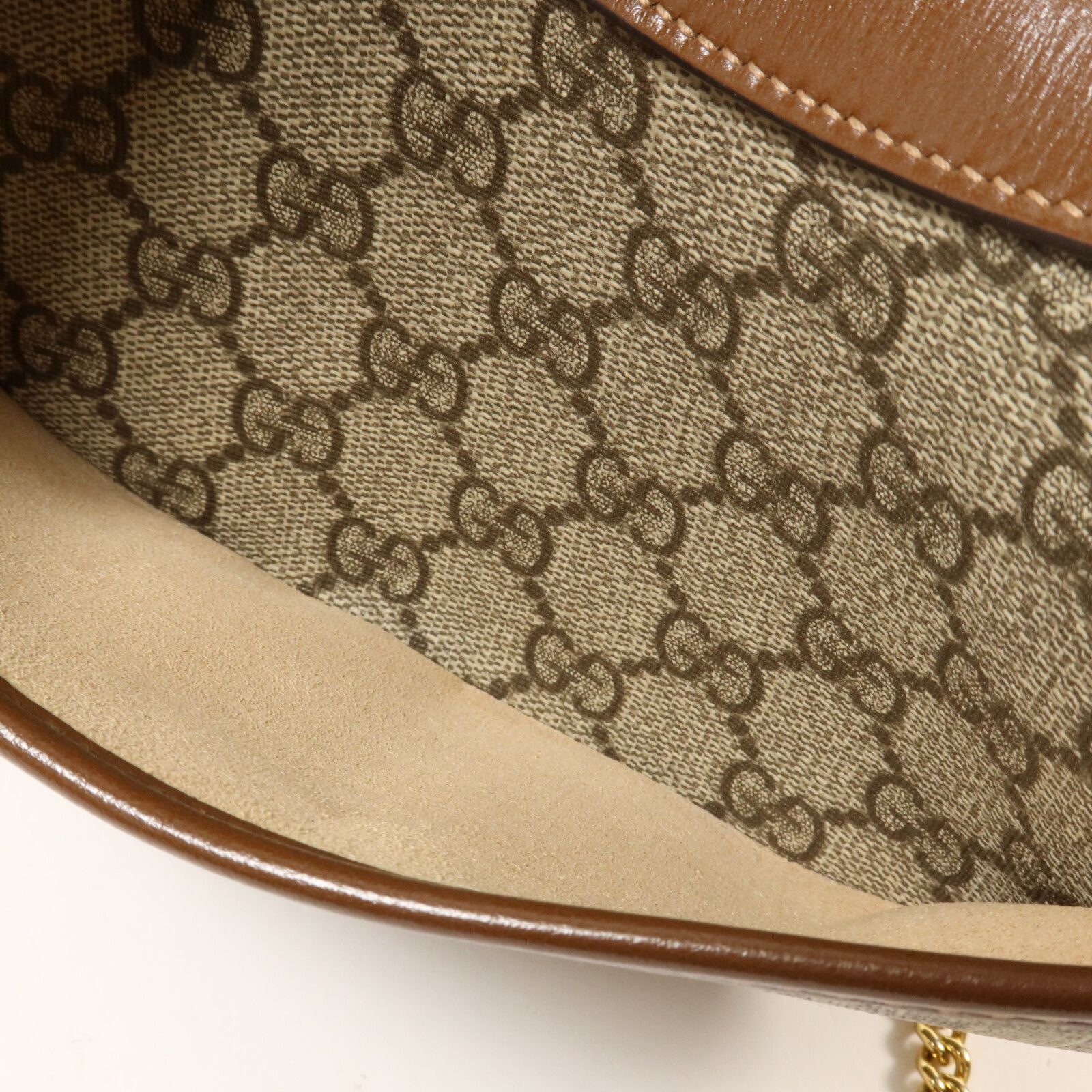 GG Supreme Monogram Azalea Calfskin Mini Retro Interlocking G Half Moon Bag — view 6