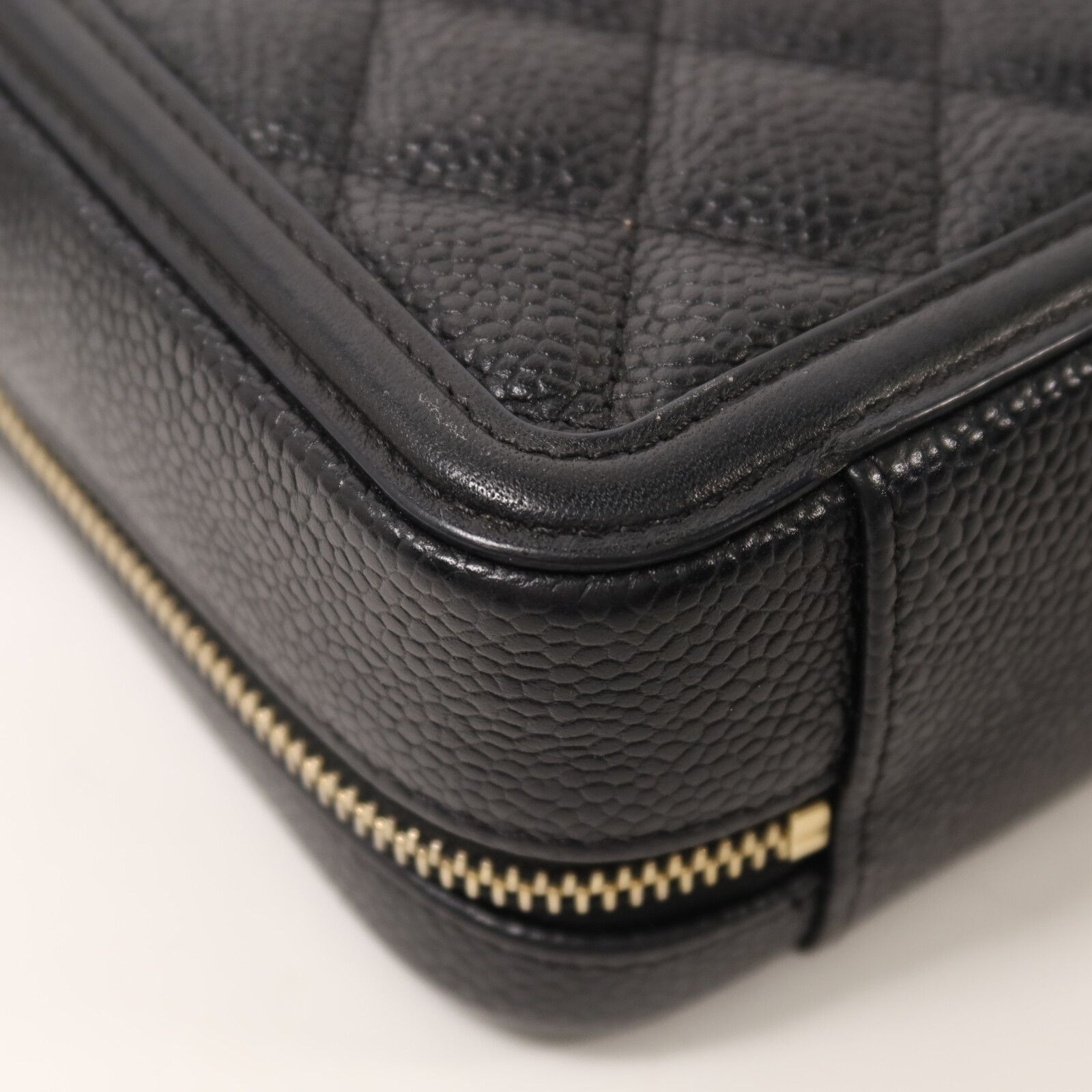 Filigree Vanity Clutch with Chain, Caviar Quilted — view 13