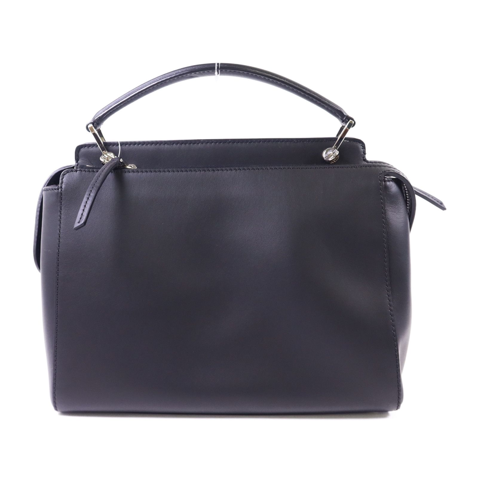 Leather Dotcom 2Way Shoulder Bag Ginpaku Hand-handed Shoulder And Back Bag 2way S, Black — view 2
