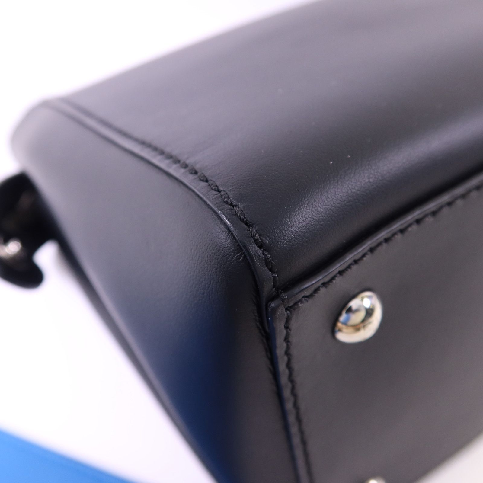 Leather Dotcom 2Way Shoulder Bag Ginpaku Hand-handed Shoulder And Back Bag 2way S, Black — view 19