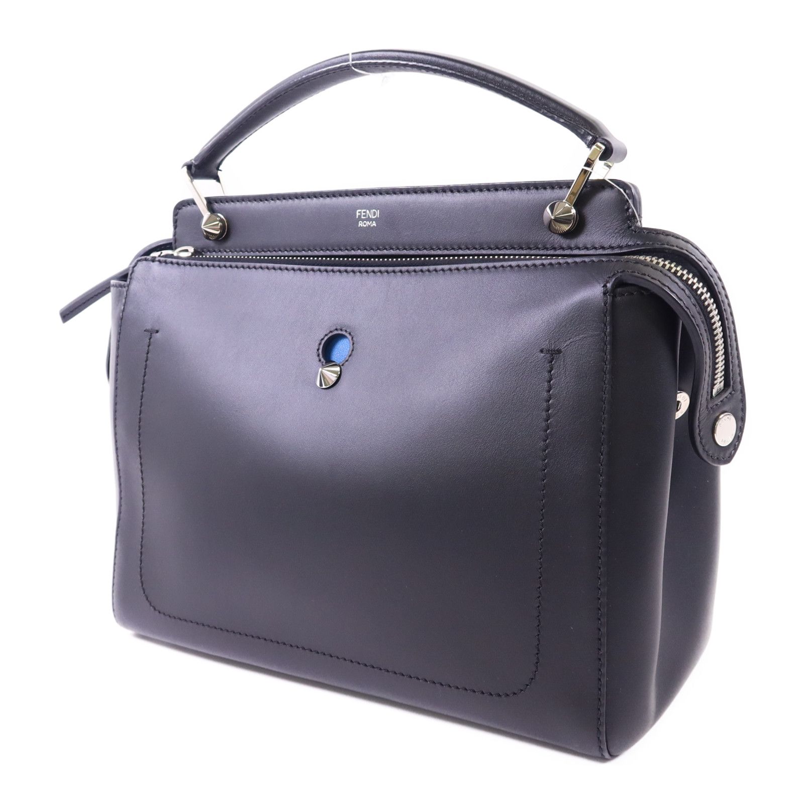 Leather Dotcom 2Way Shoulder Bag Ginpaku Hand-handed Shoulder And Back Bag 2way S, Black — view 3