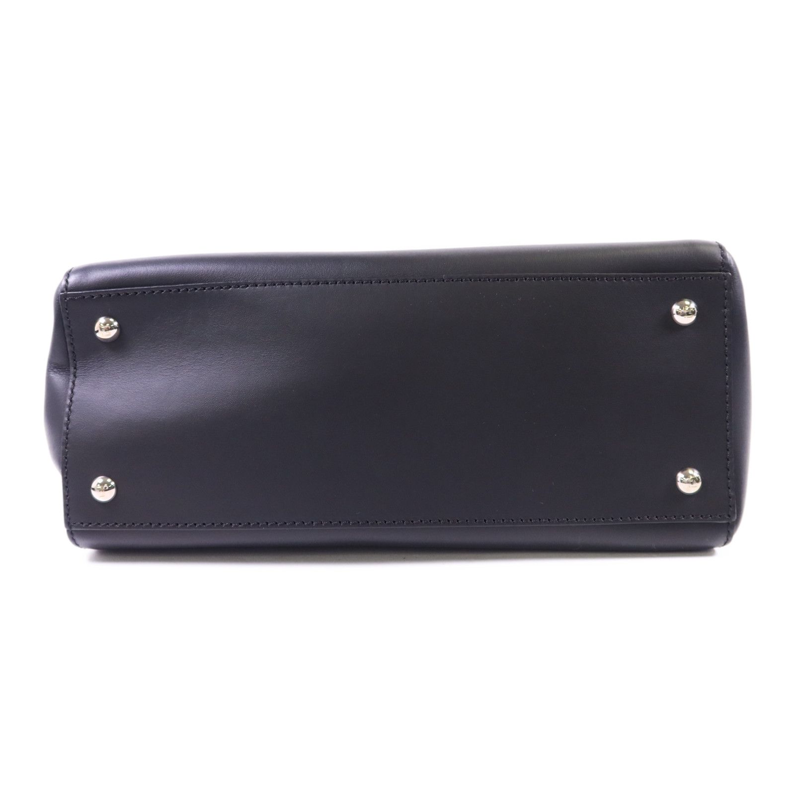 Leather Dotcom 2Way Shoulder Bag Ginpaku Hand-handed Shoulder And Back Bag 2way S, Black — view 4