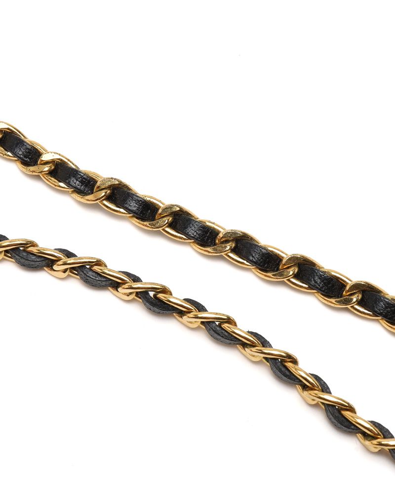 Ribbon Coco Leather Chain Choker — view 5