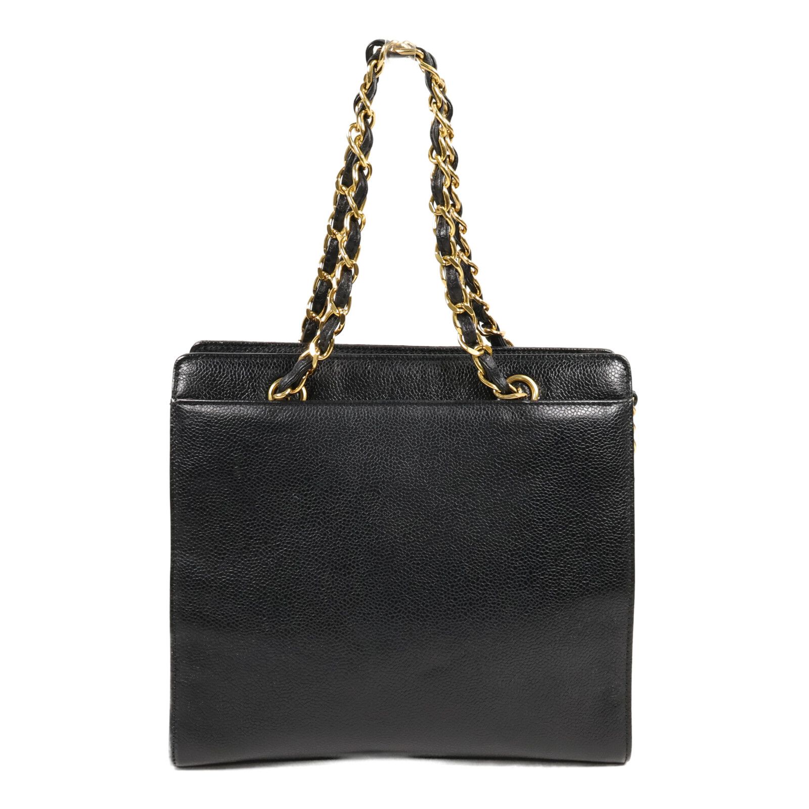 Vintage CC Caviar Chain Turn Lock Tote w/GHW — view 2