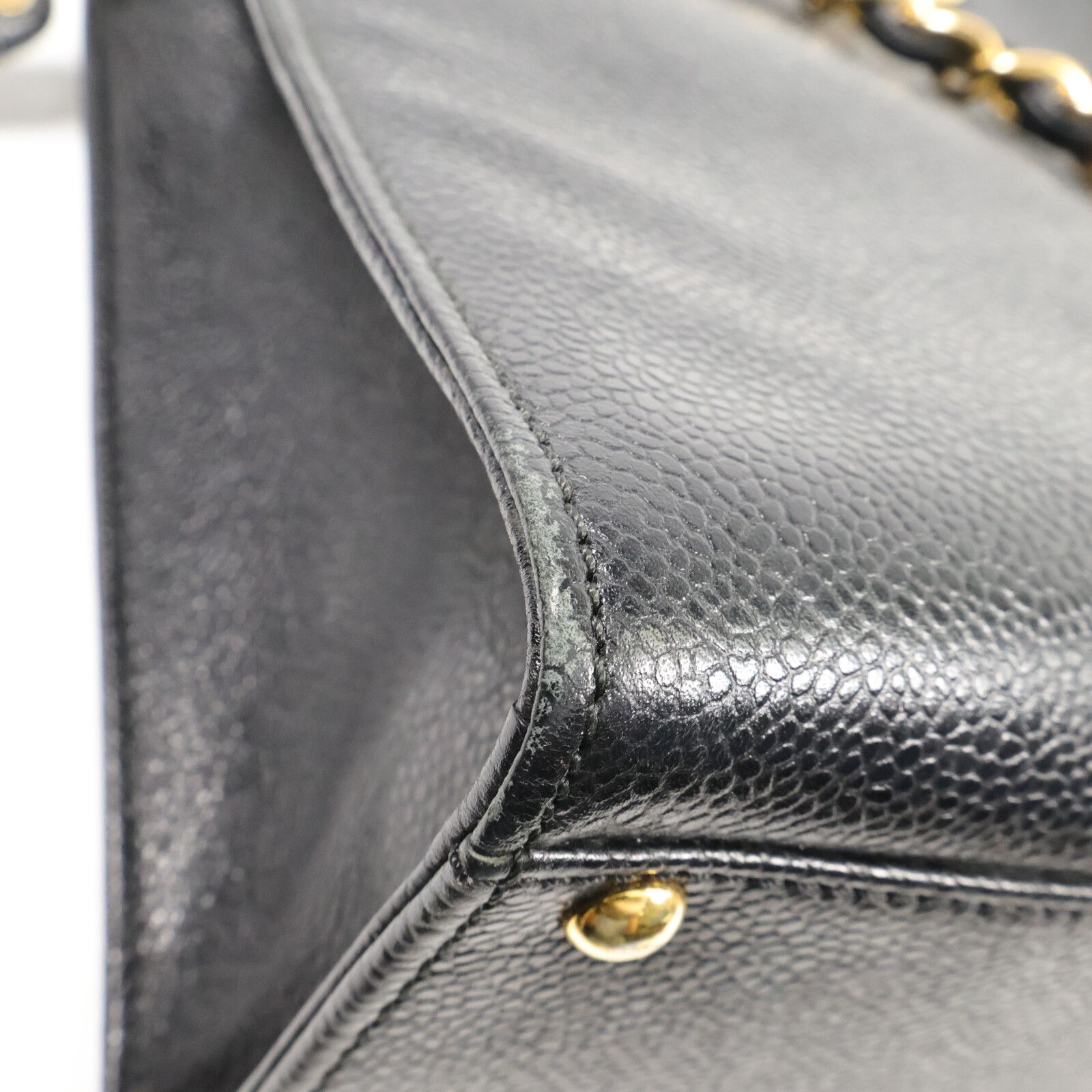 Vintage CC Caviar Chain Turn Lock Tote w/GHW — view 16