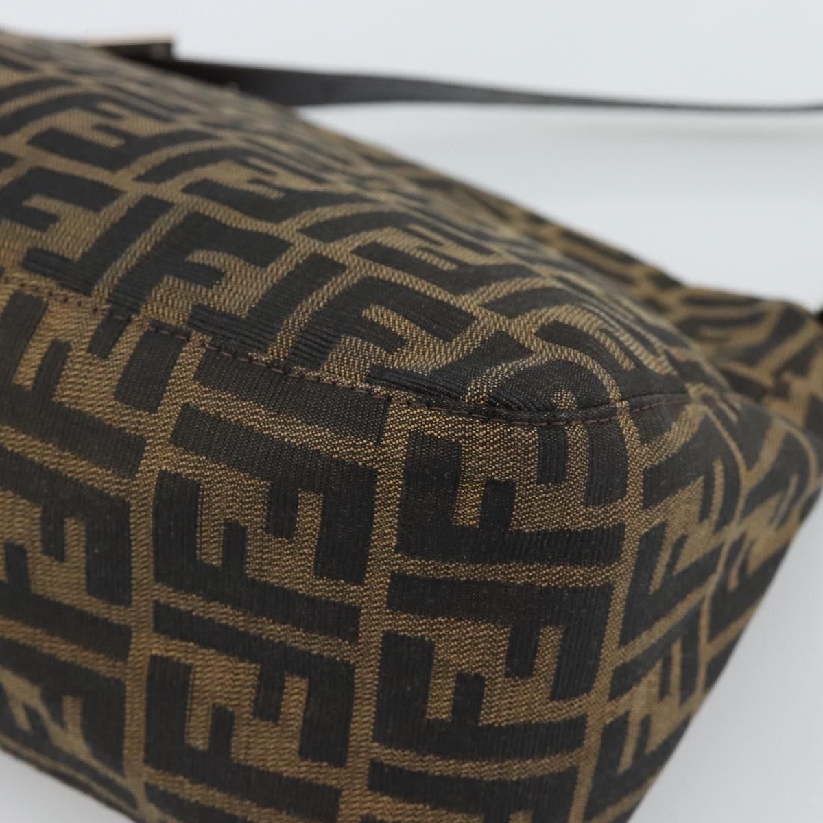 Mama Baguette Shoulder Bag Brown Silver Auth, Brown — view 15