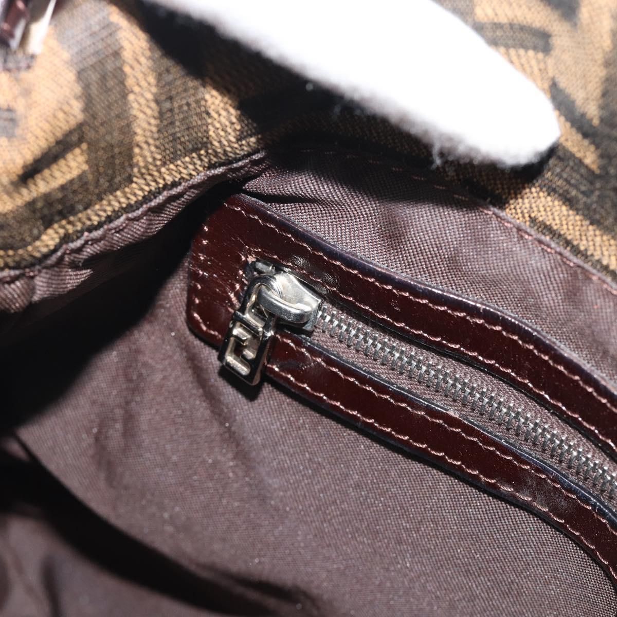 Mama Baguette Shoulder Bag Brown Silver Auth, Brown — view 21