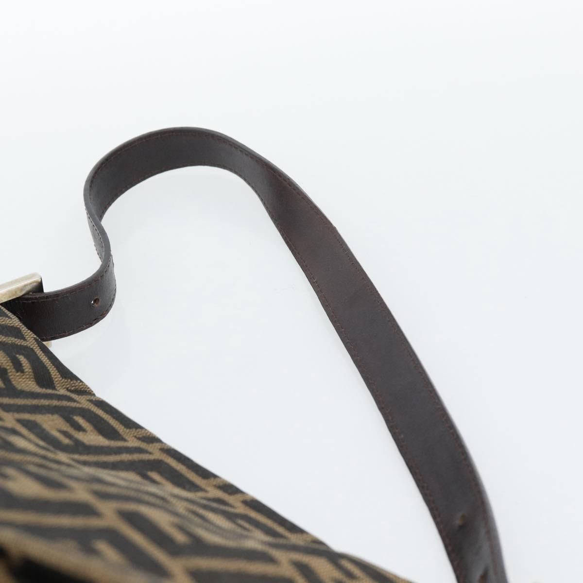Mama Baguette Shoulder Bag Brown Silver Auth, Brown — view 8