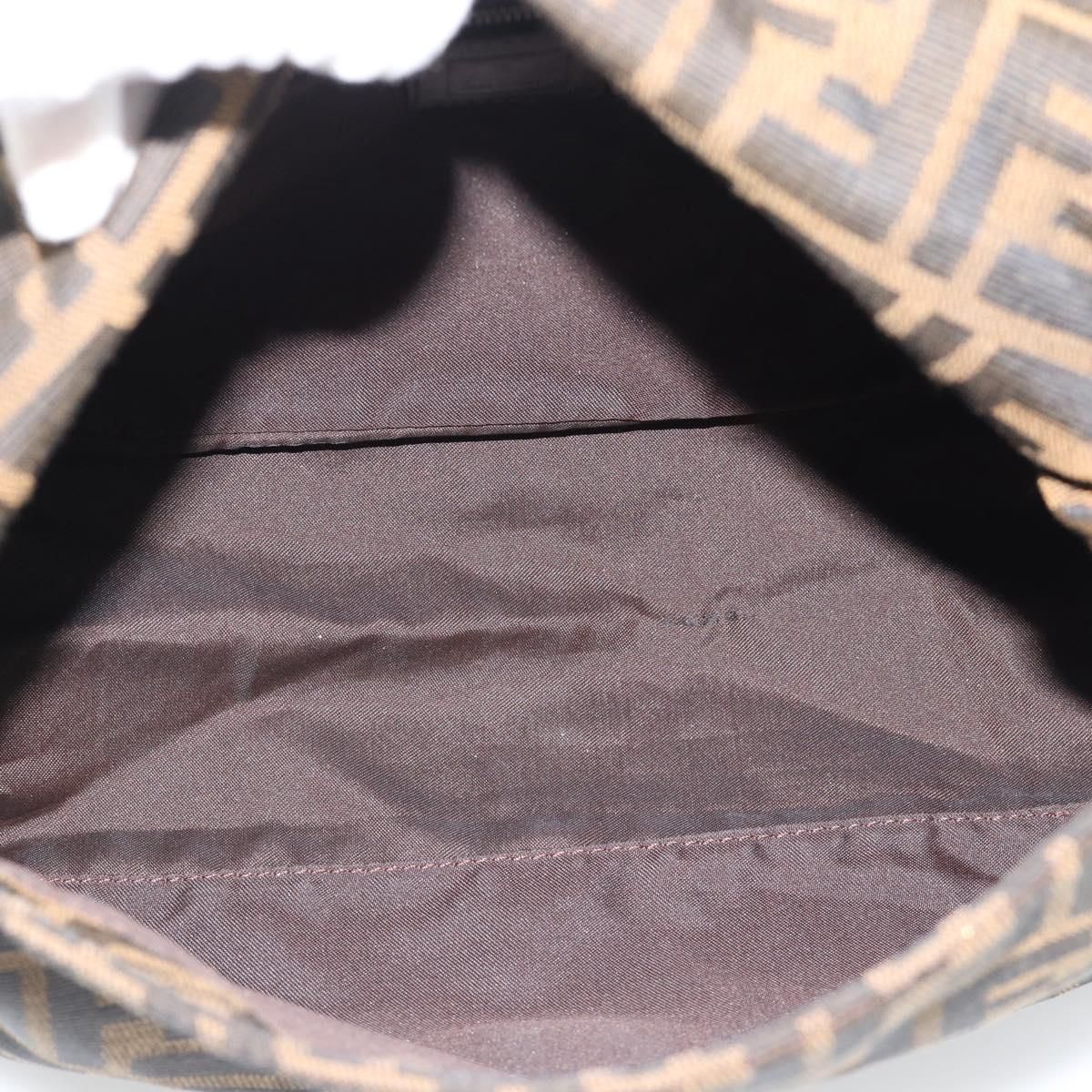 Mama Baguette Shoulder Bag Brown Silver Auth, Brown — view 10