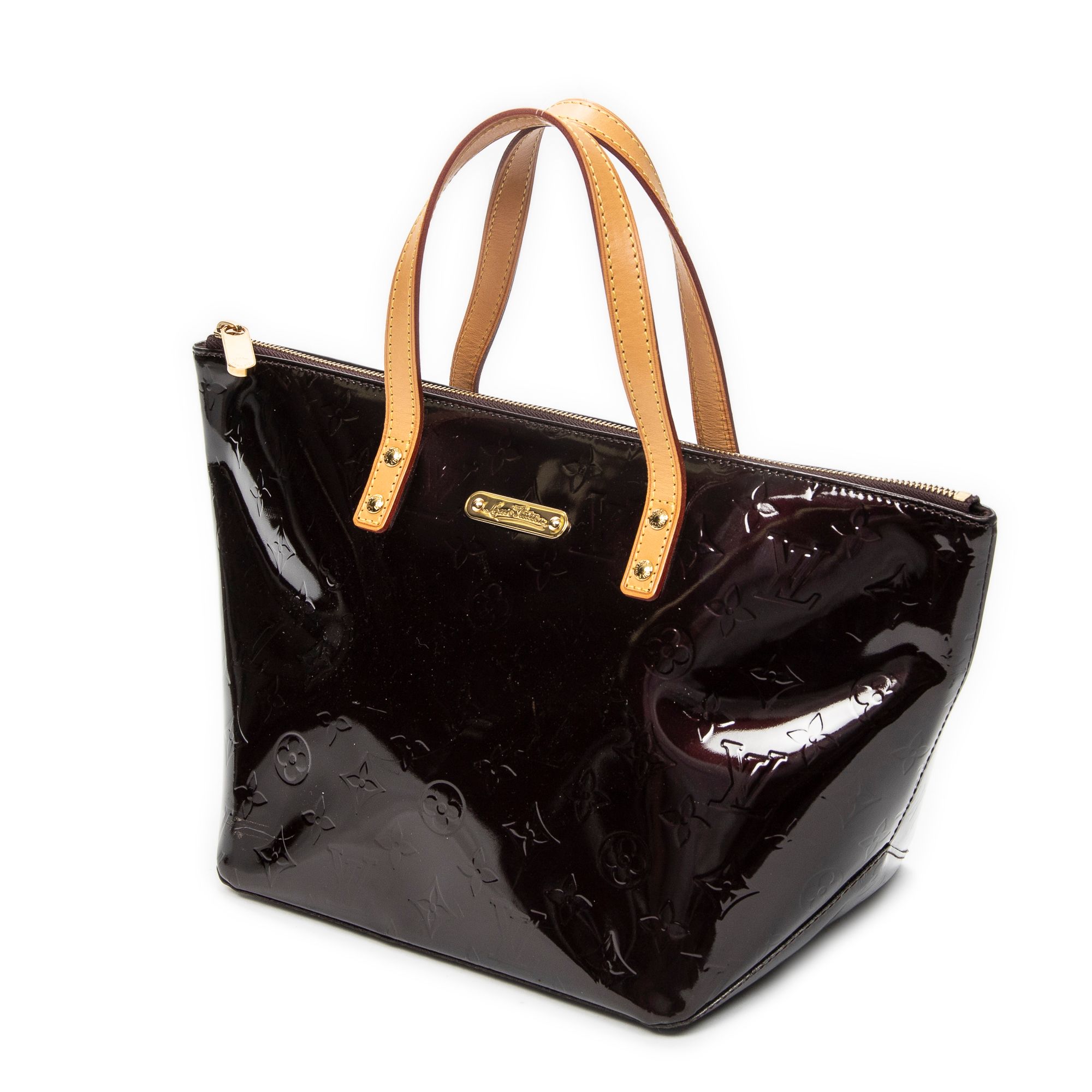 Bellevue PM Amarante Monogram Vernis Golden Brass — view 2