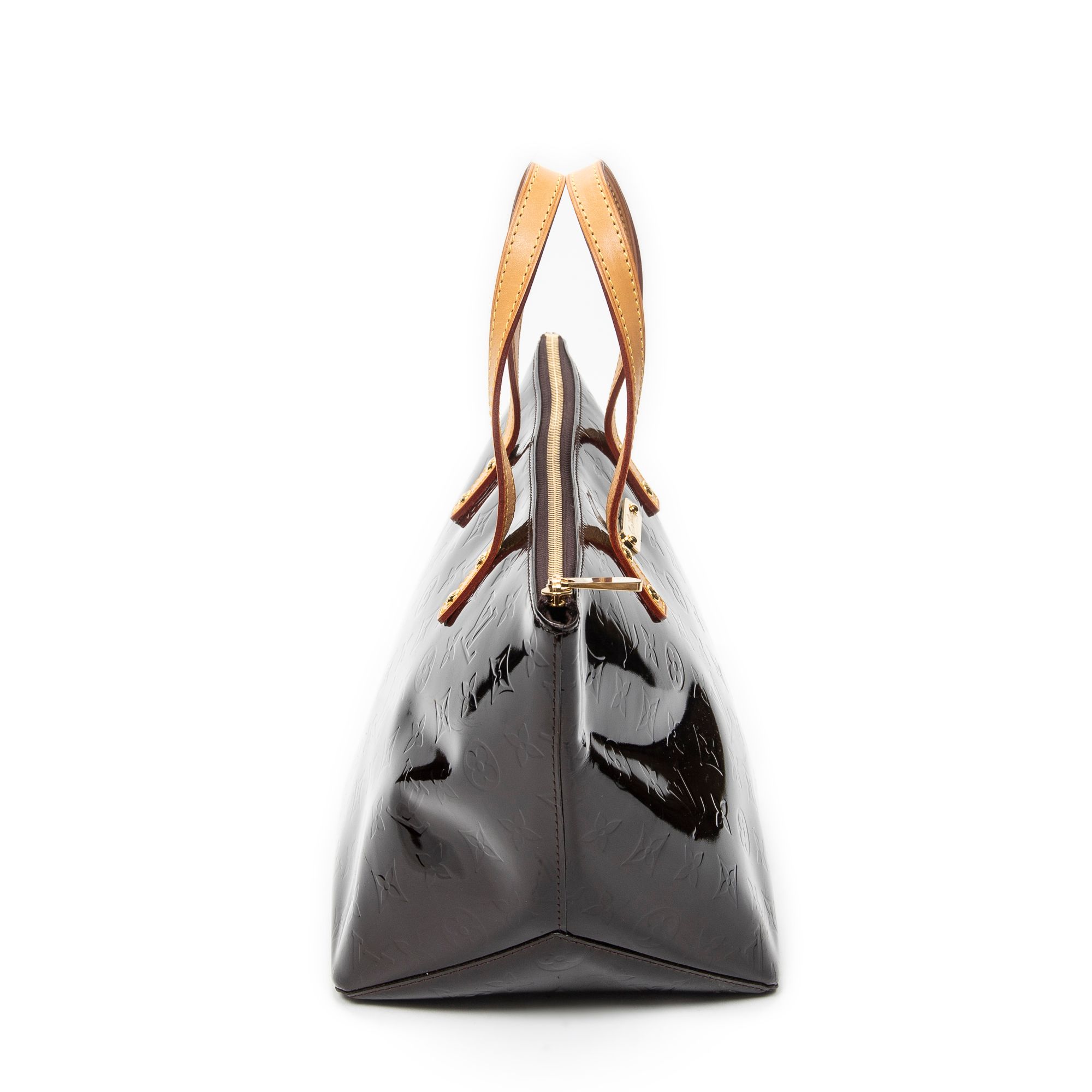 Bellevue PM Amarante Monogram Vernis Golden Brass — view 4