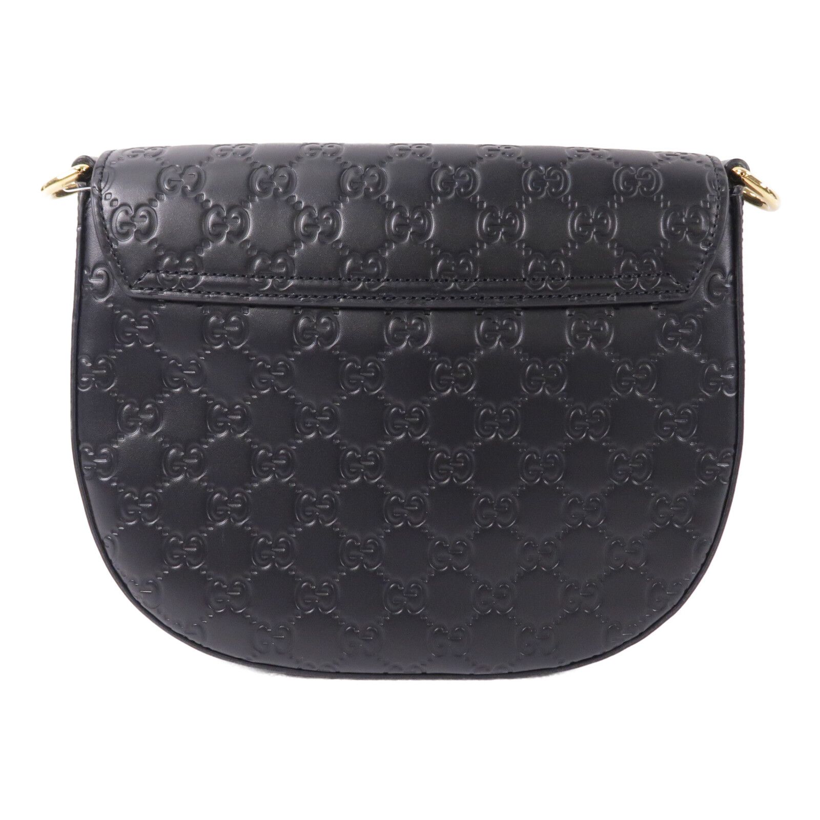Guccissima Web Medium Padlock Messenger Shoulder Bag Black — view 2