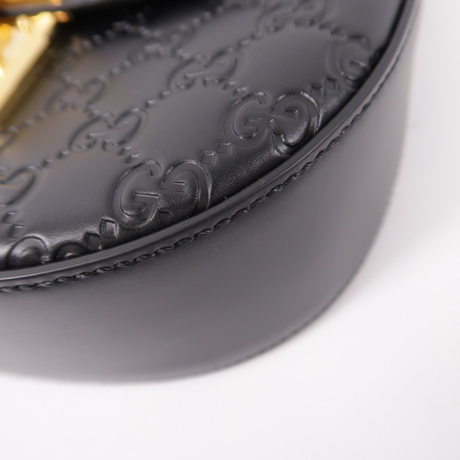 Guccissima Web Medium Padlock Messenger Shoulder Bag Black — view 13