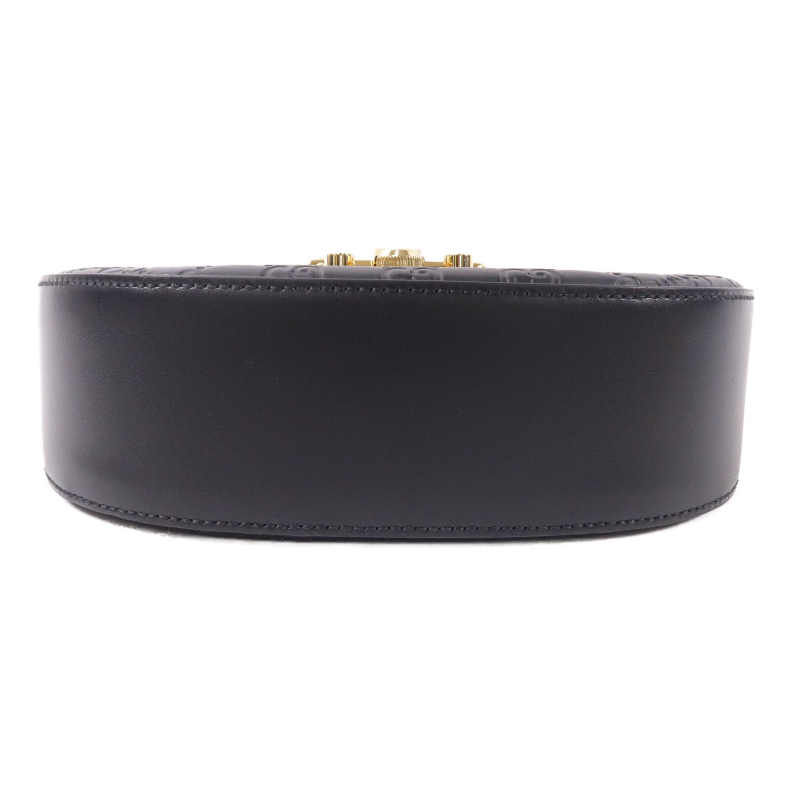 Guccissima Web Medium Padlock Messenger Shoulder Bag Black — view 4