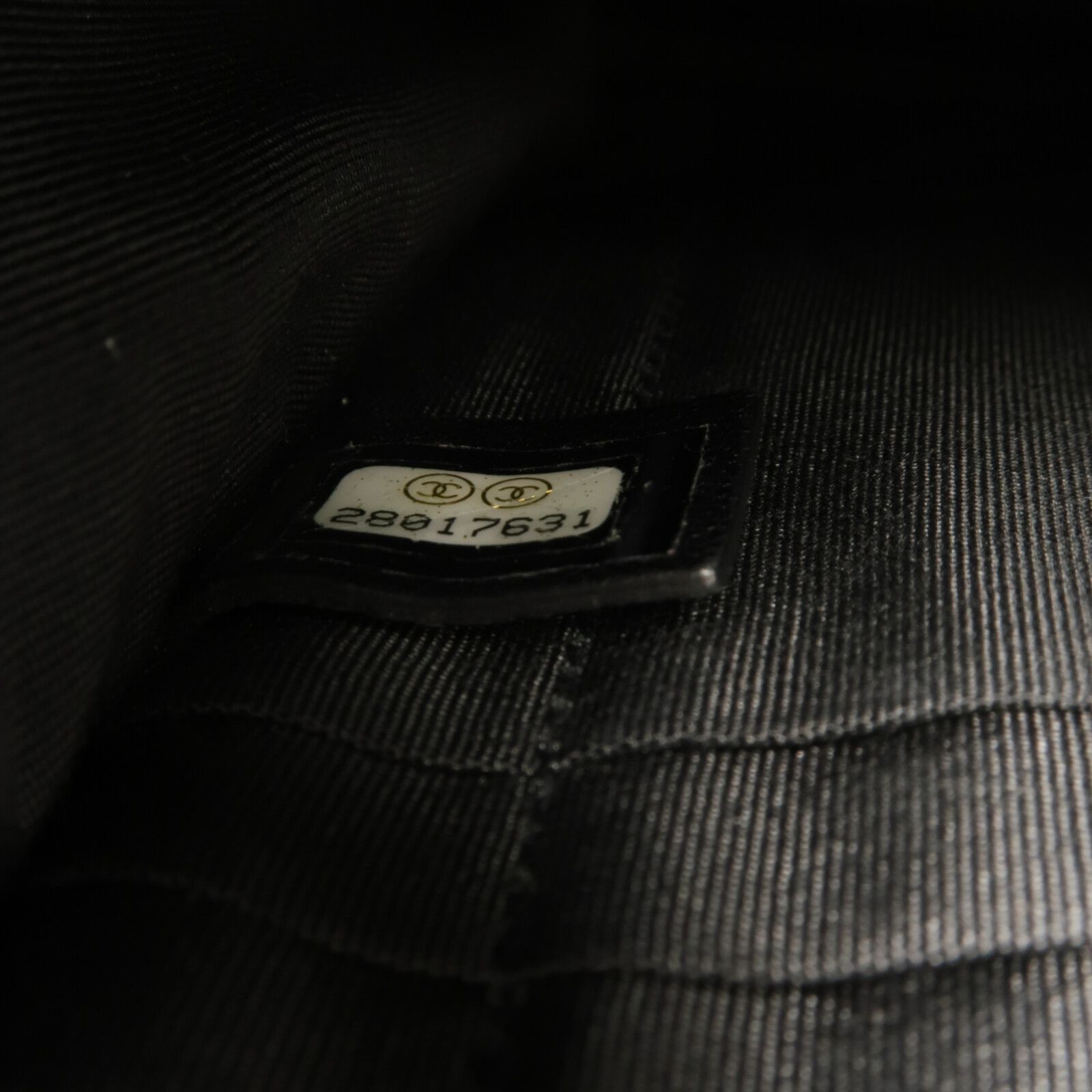 Black Tweed/PVC Logo Phone Pouch w/Chain Strap — view 8