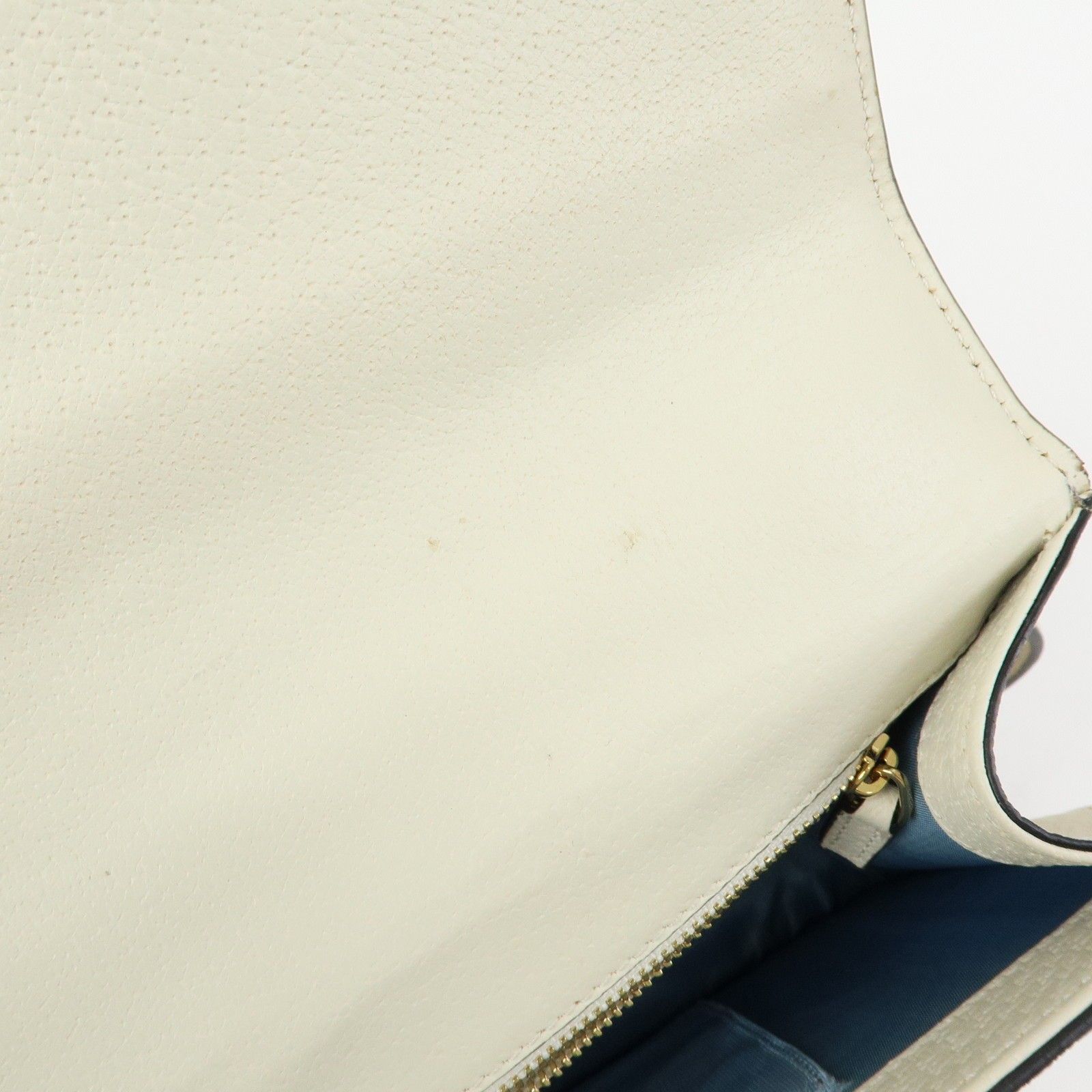 Textured Calfskin Bee Star Print Small Sylvie Shoulder Bag Mystic White — view 21