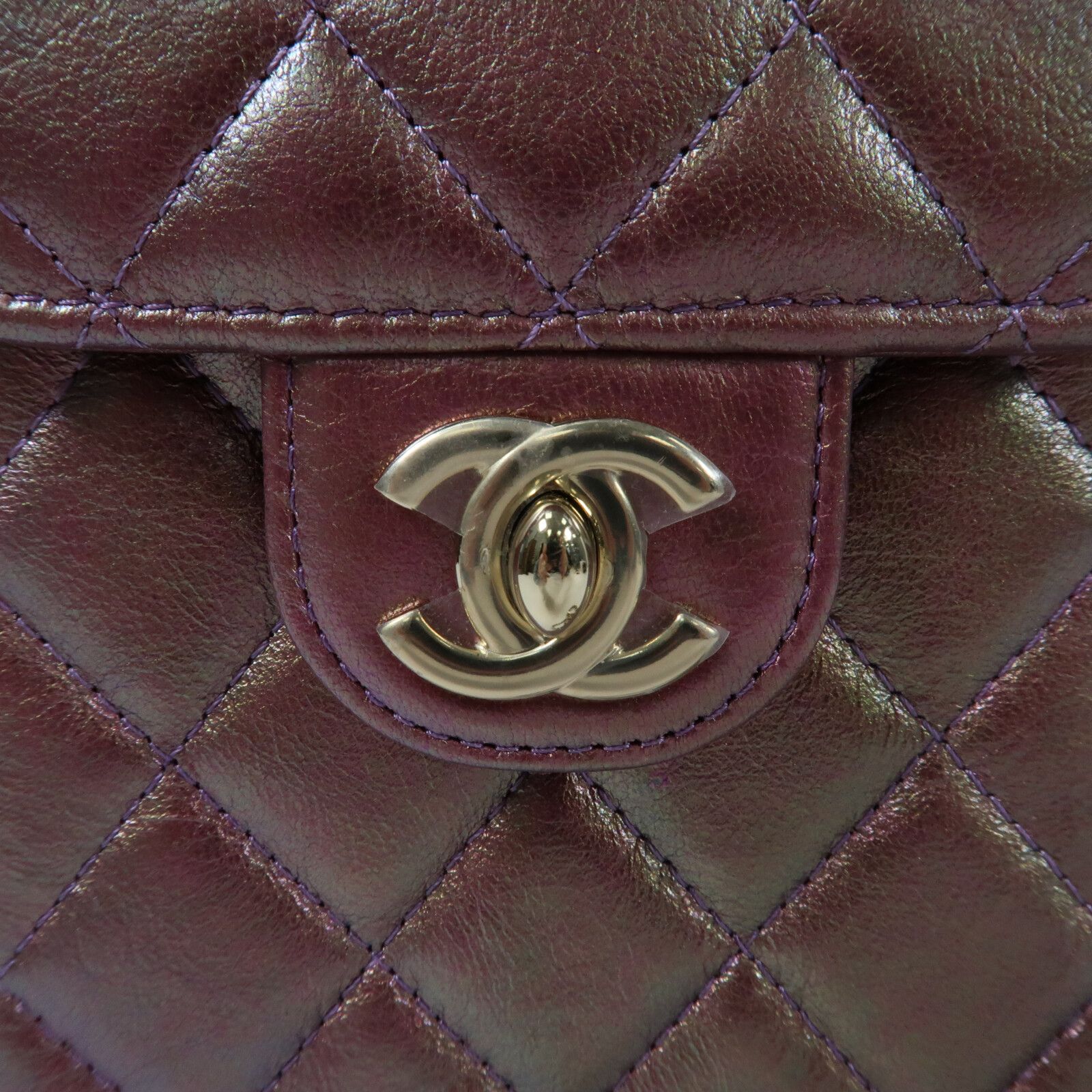Purple Metallic Purpie Sheepskin Leather Phone Case Golden Strap Shoulder Bag Lambskin (sheep Leath — view 11