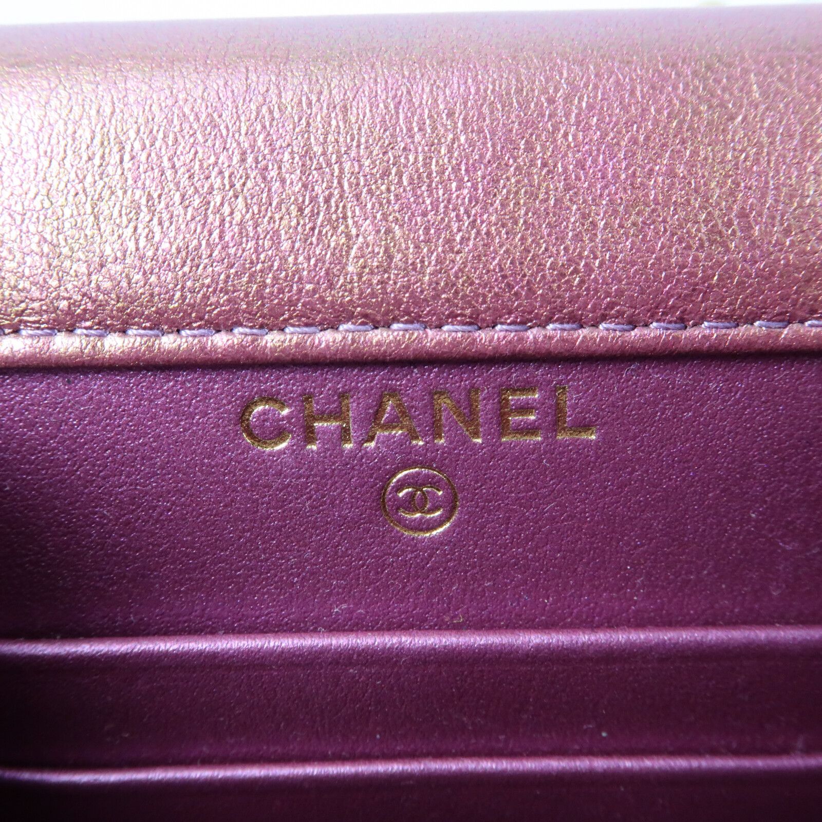Purple Metallic Purpie Sheepskin Leather Phone Case Golden Strap Shoulder Bag Lambskin (sheep Leath — view 12
