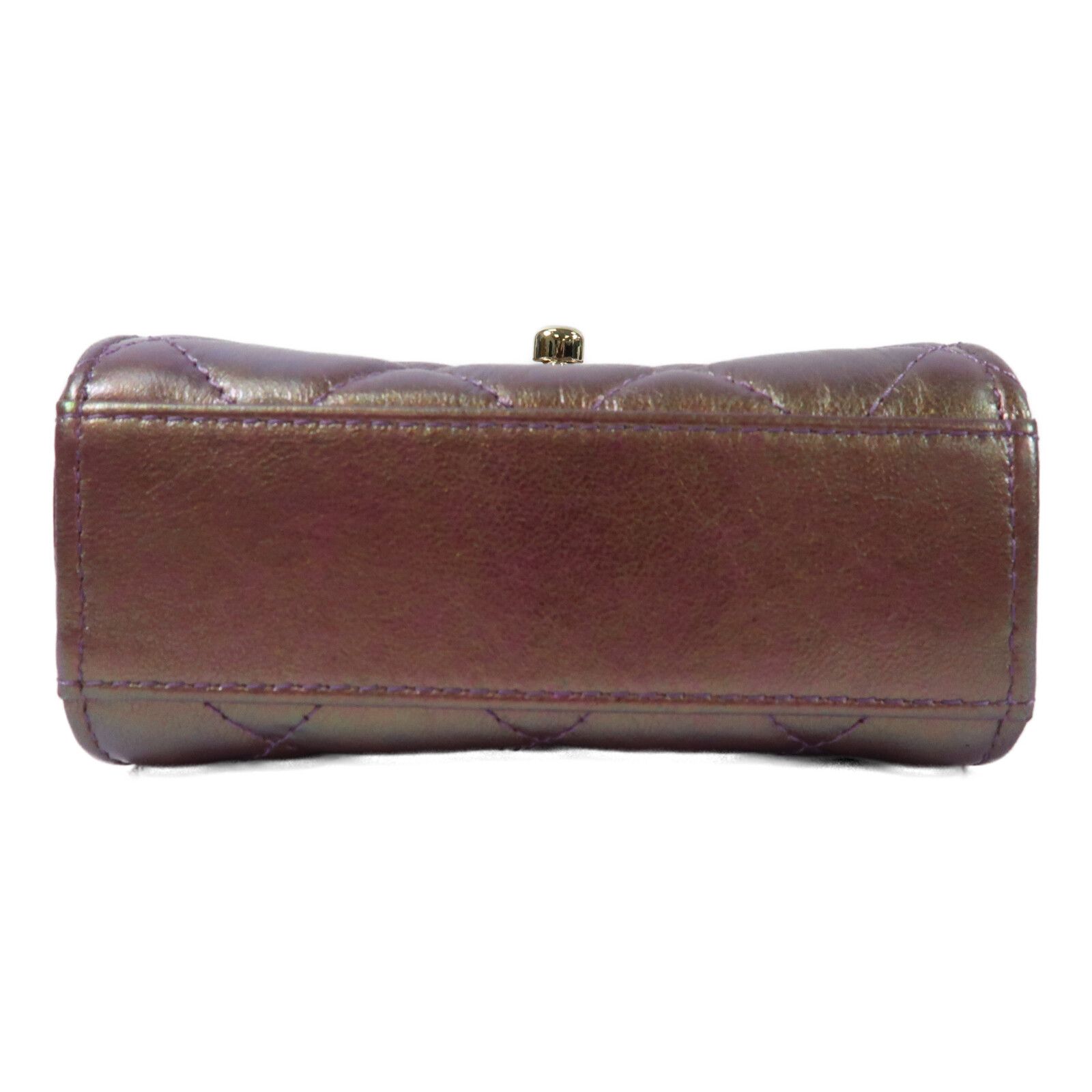 Purple Metallic Purpie Sheepskin Leather Phone Case Golden Strap Shoulder Bag Lambskin (sheep Leath — view 4