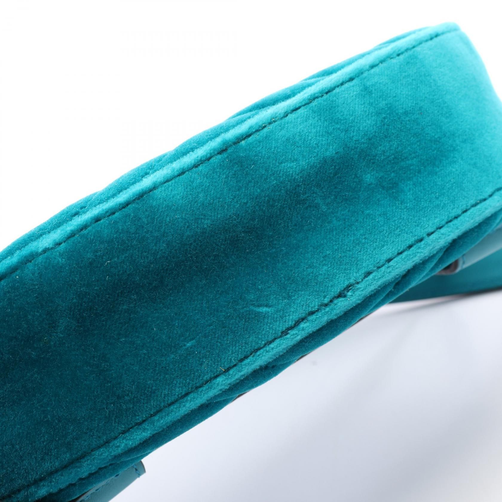 Gg Marmont Waist Bag Green Velvet Leather 476434 — view 7