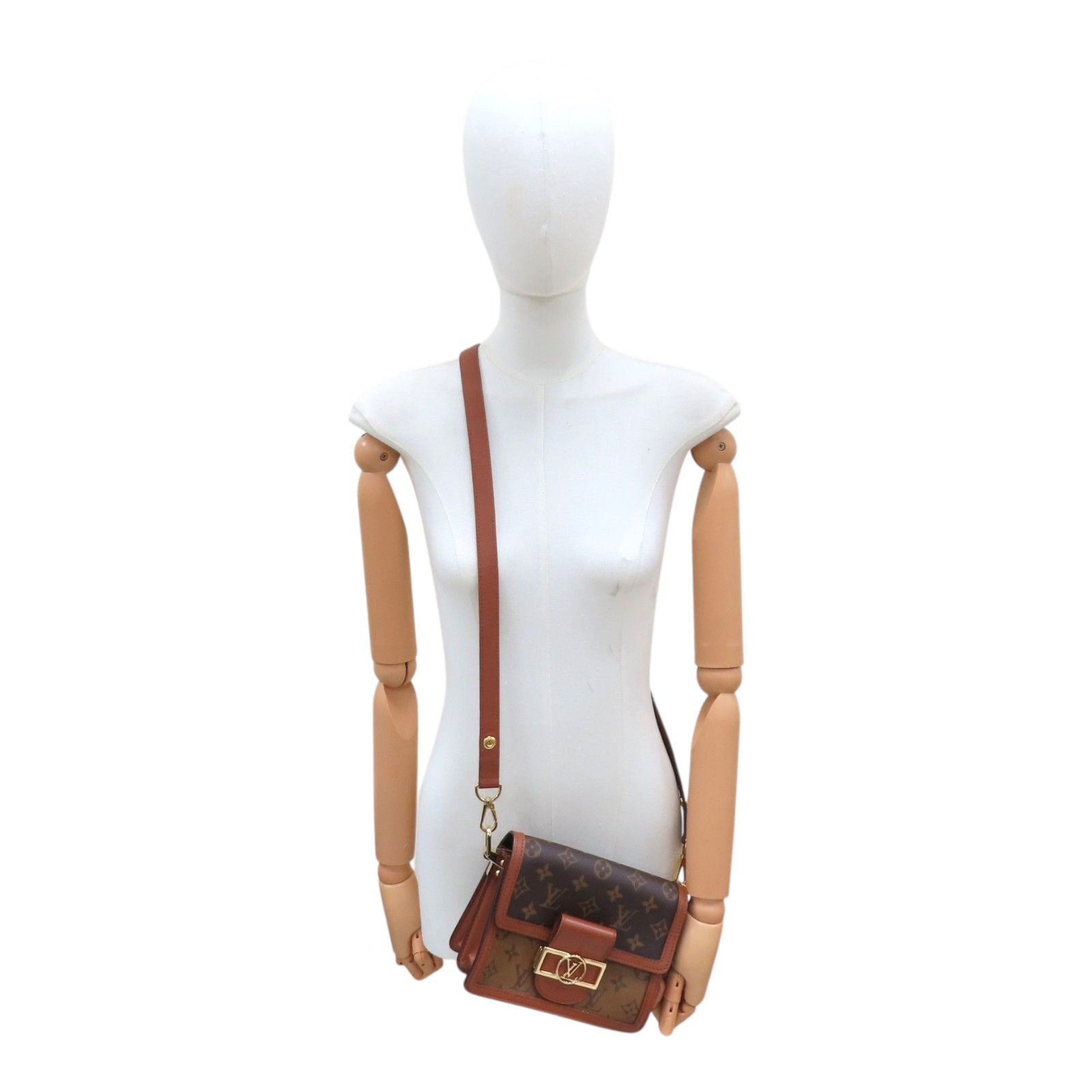 Dauphine Mini Shoulder Bag Monogram Reverse Brown M 45959 — view 8