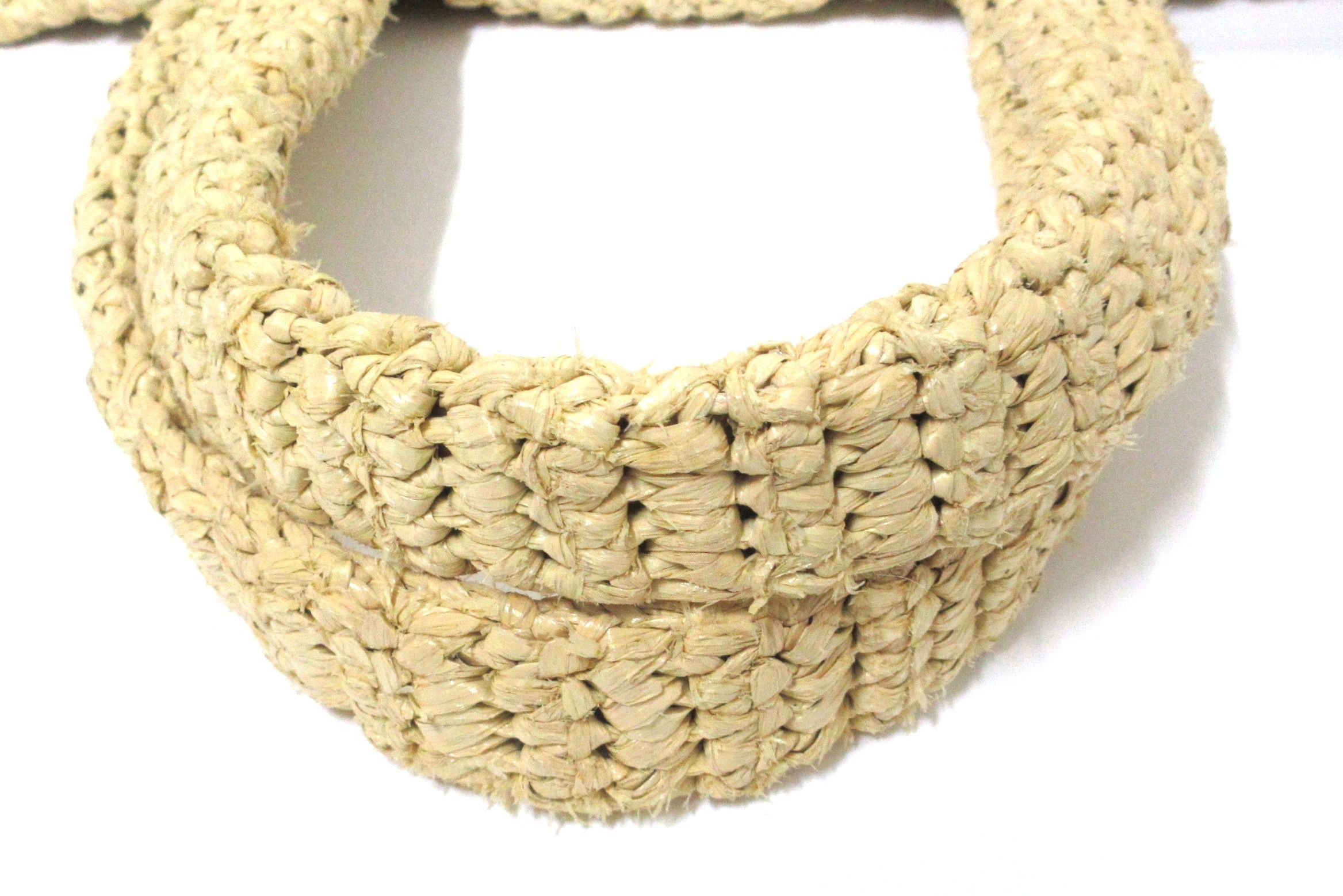 Logo Raffia Tote Large — view 7