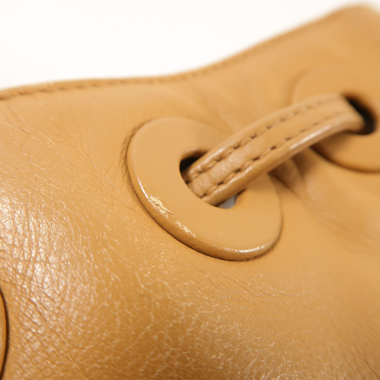 Vintage Resin Handle Drawstring Bucket Bag — view 12