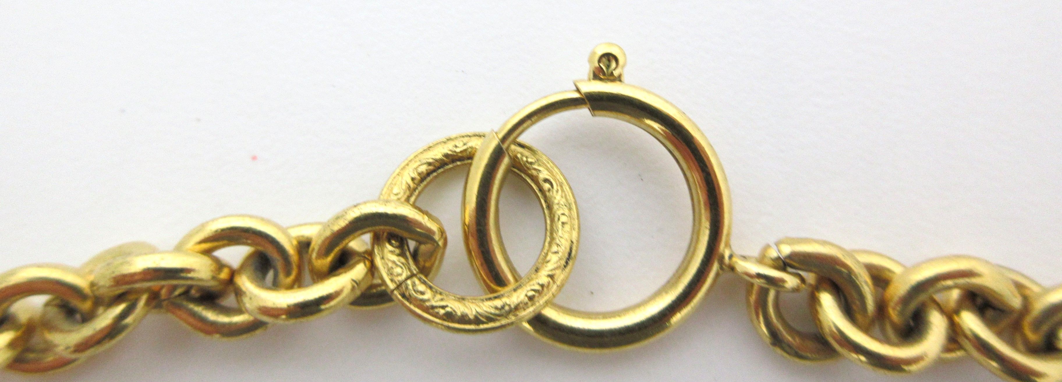Vintage Round CC Logo Pendant Necklace 94P — view 6