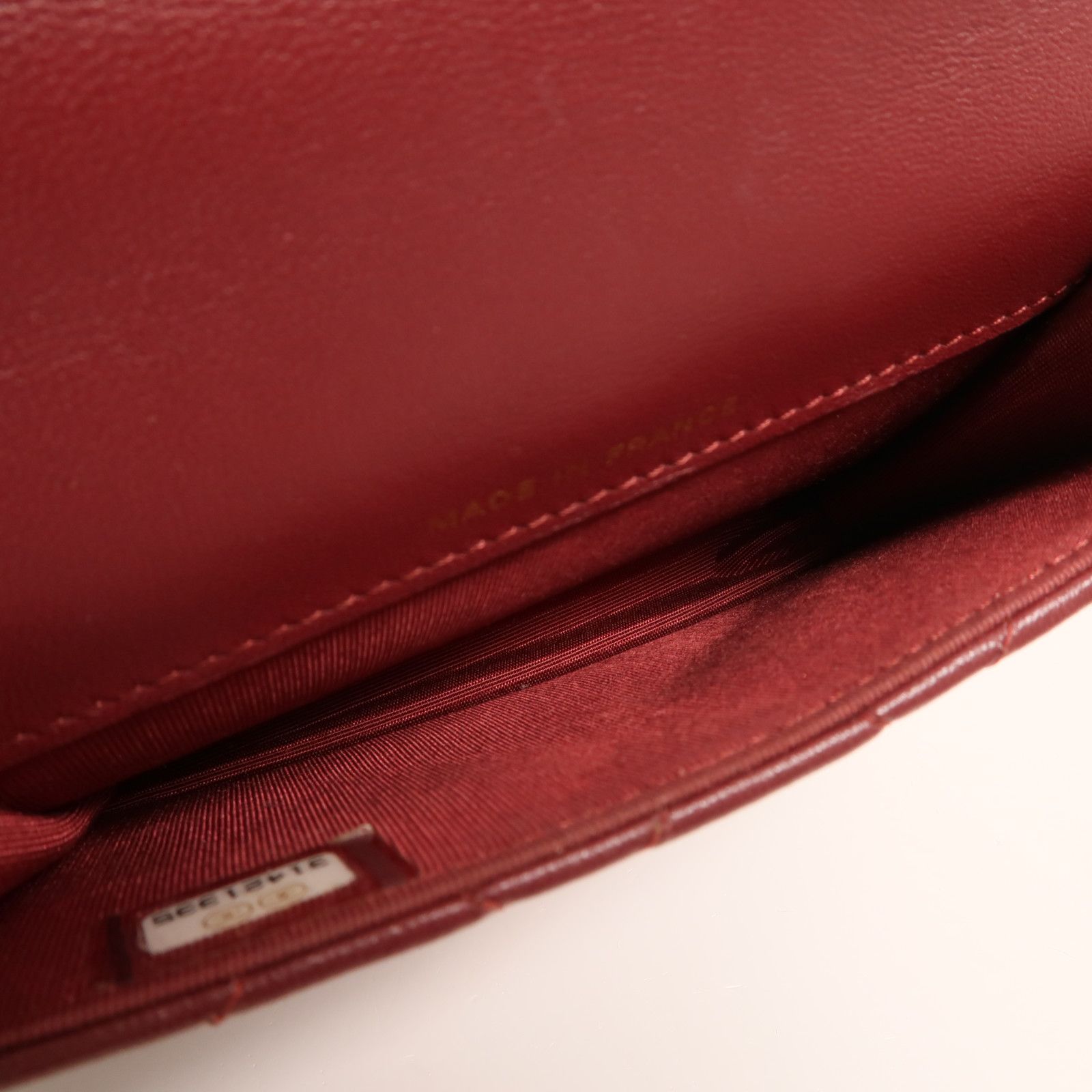 Quilted Lambskin Micro Top Handle Flap Bag w/Full Set — view 5