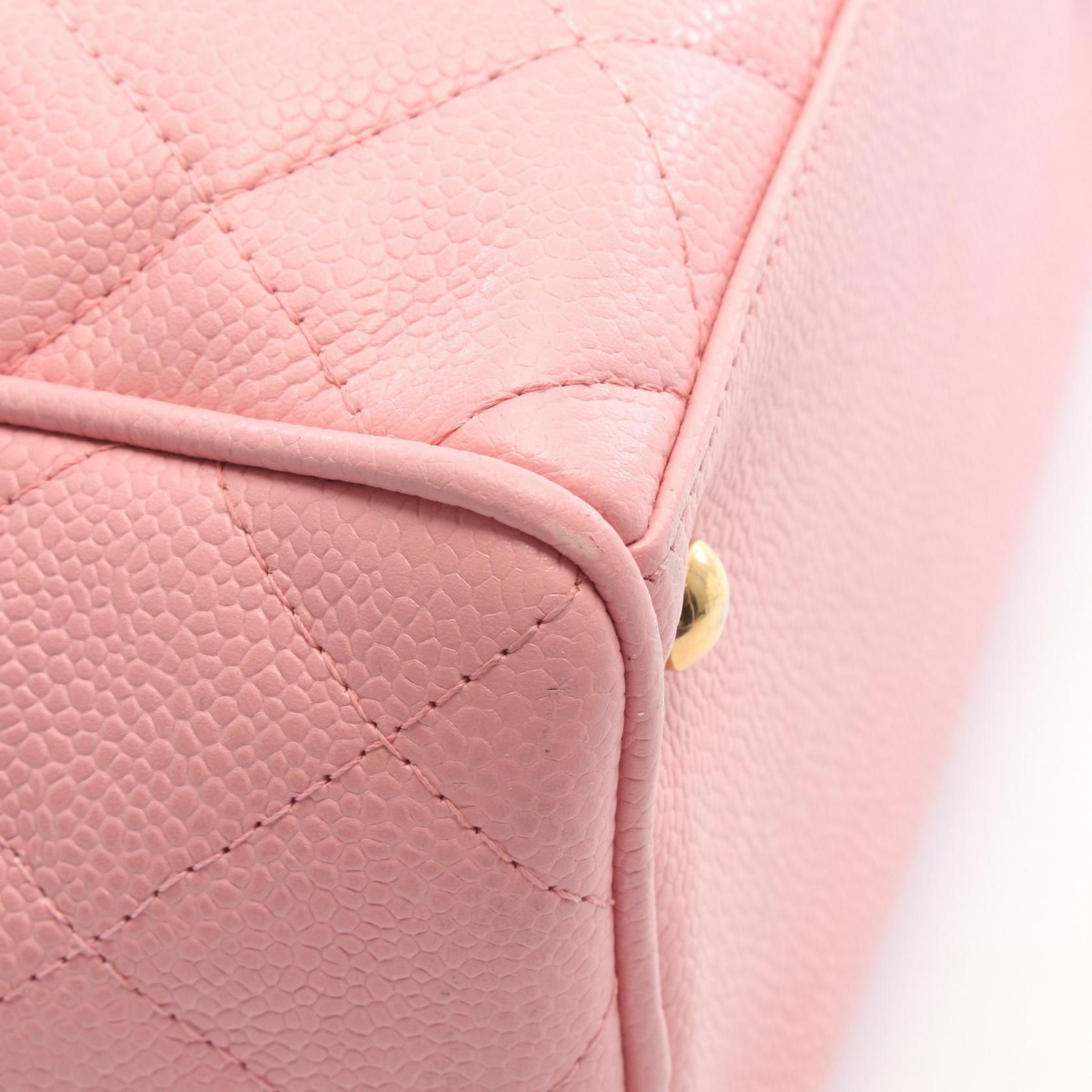 Pink Matelasse Coco Mark Bowling Bag Grained Calfskin — view 12