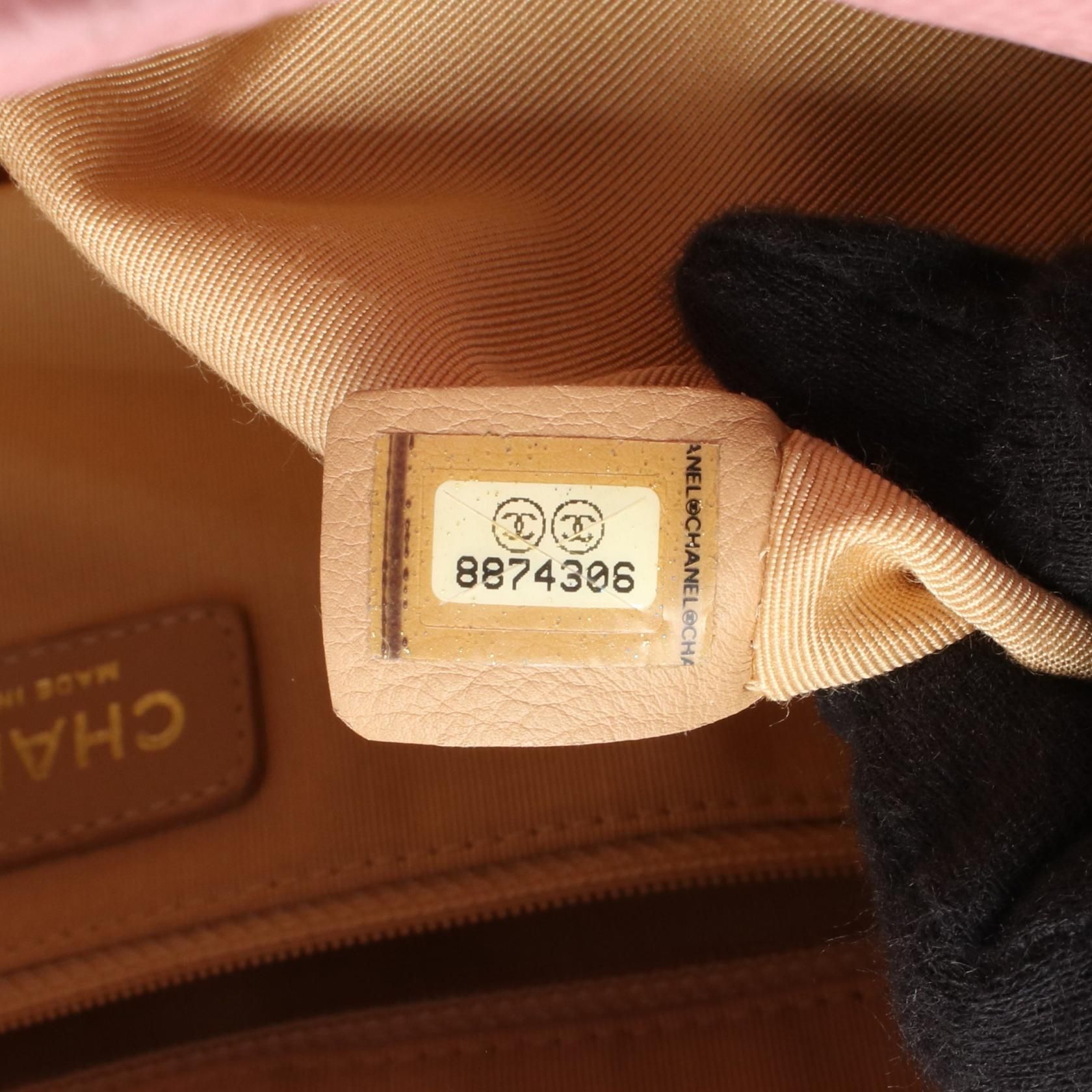 Pink Matelasse Coco Mark Bowling Bag Grained Calfskin — view 5
