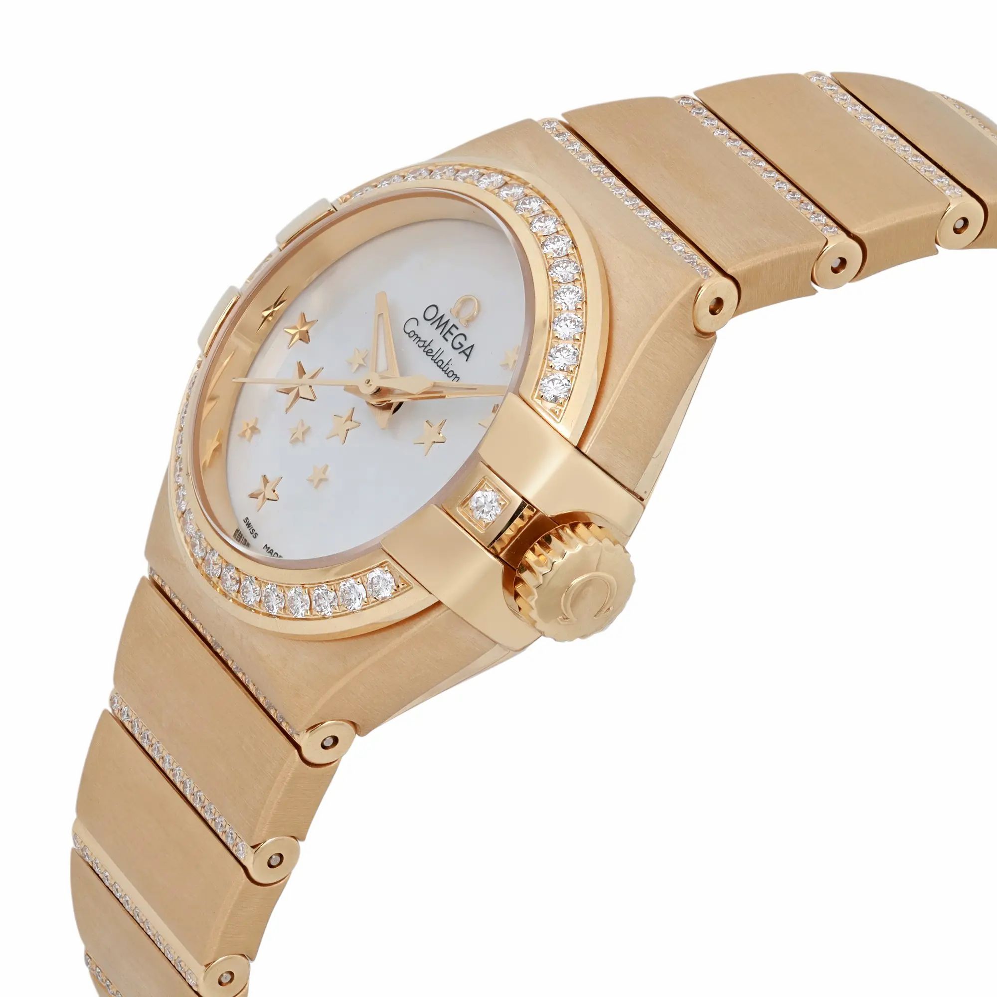 Constellation 18K Gold Diamond Mop Dial Womens Watch 123.55.27.20.05.002 — view 3
