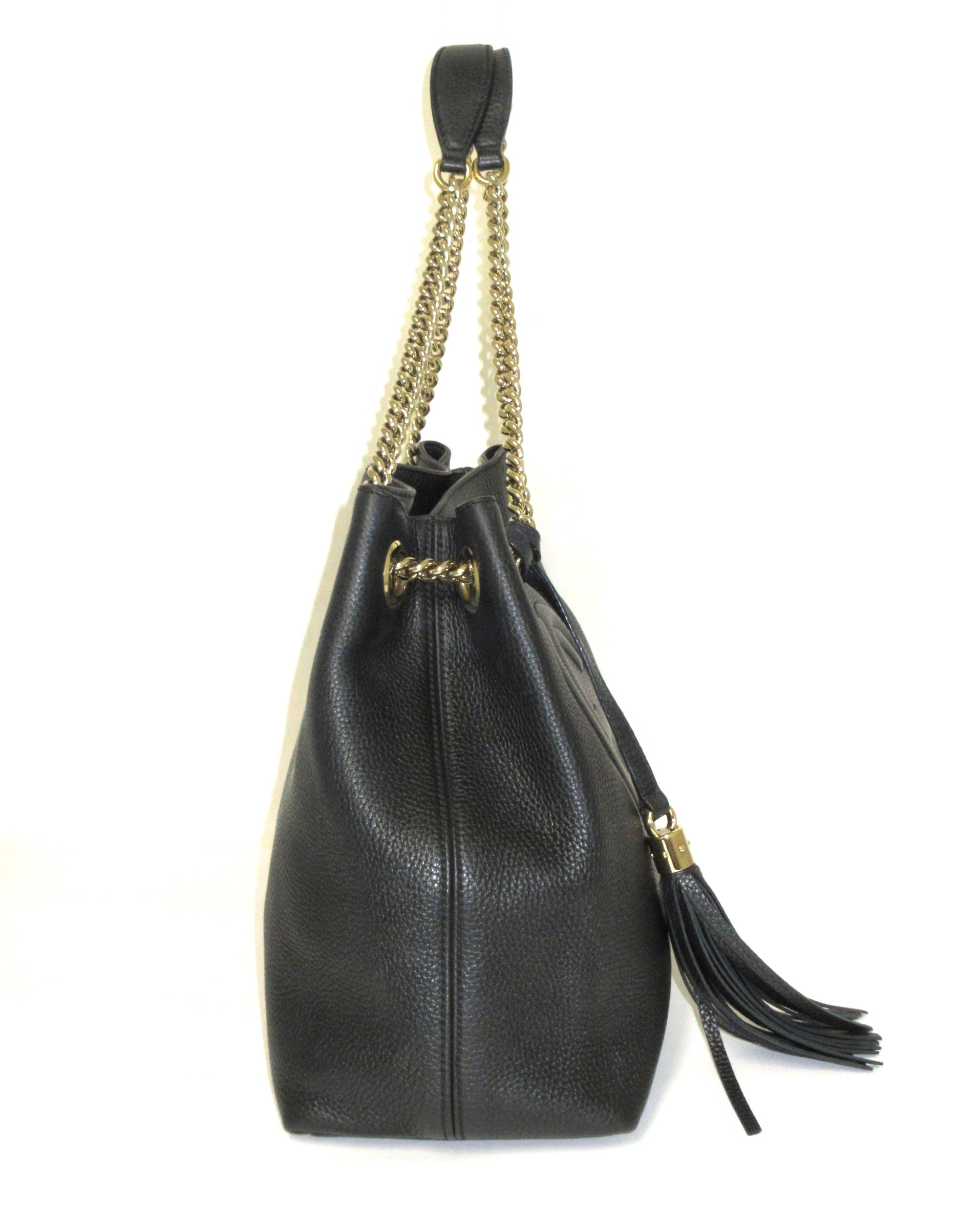 Leather Soho Chain Tote Bag — view 4