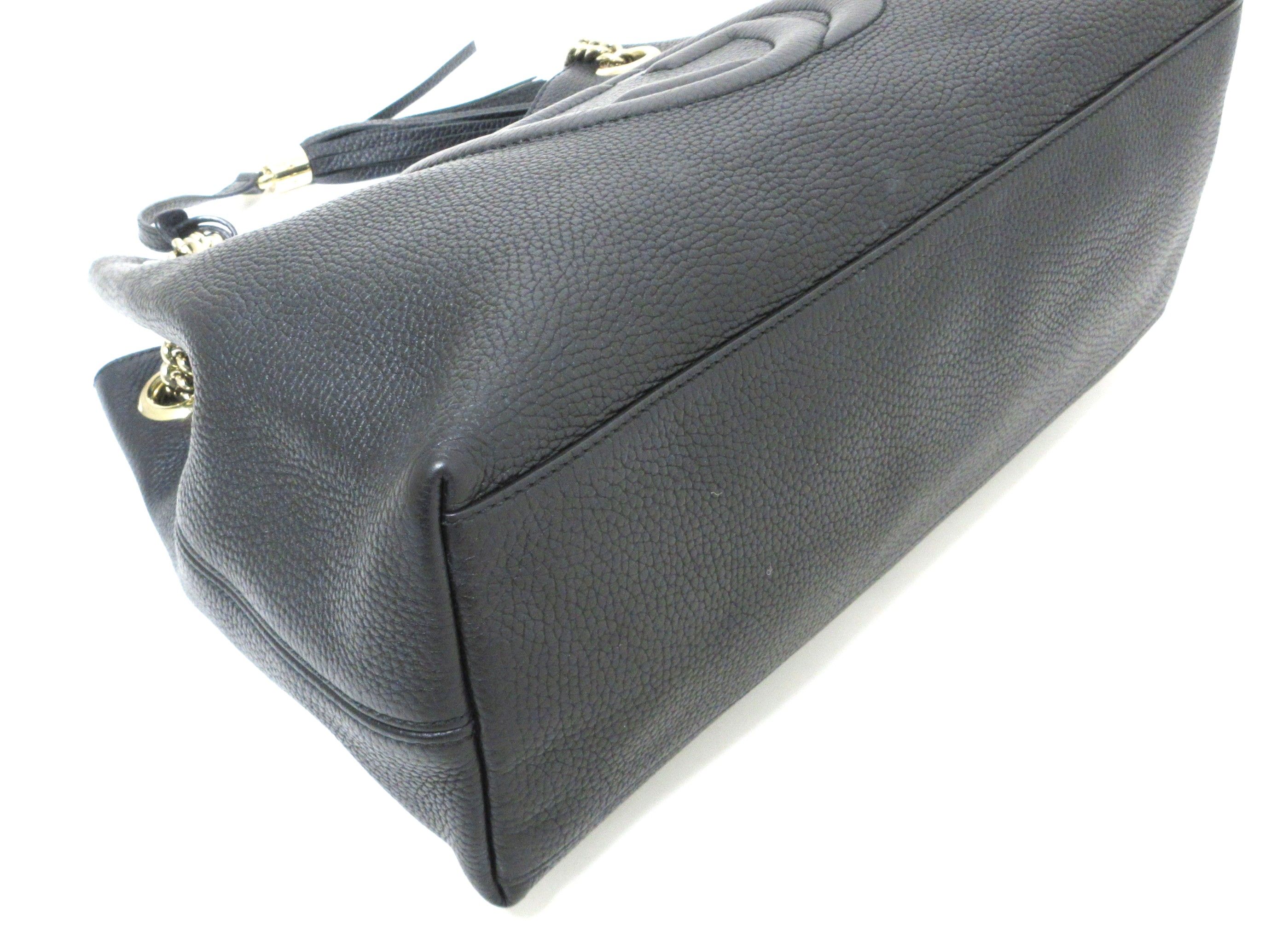 Leather Soho Chain Tote Bag — view 6