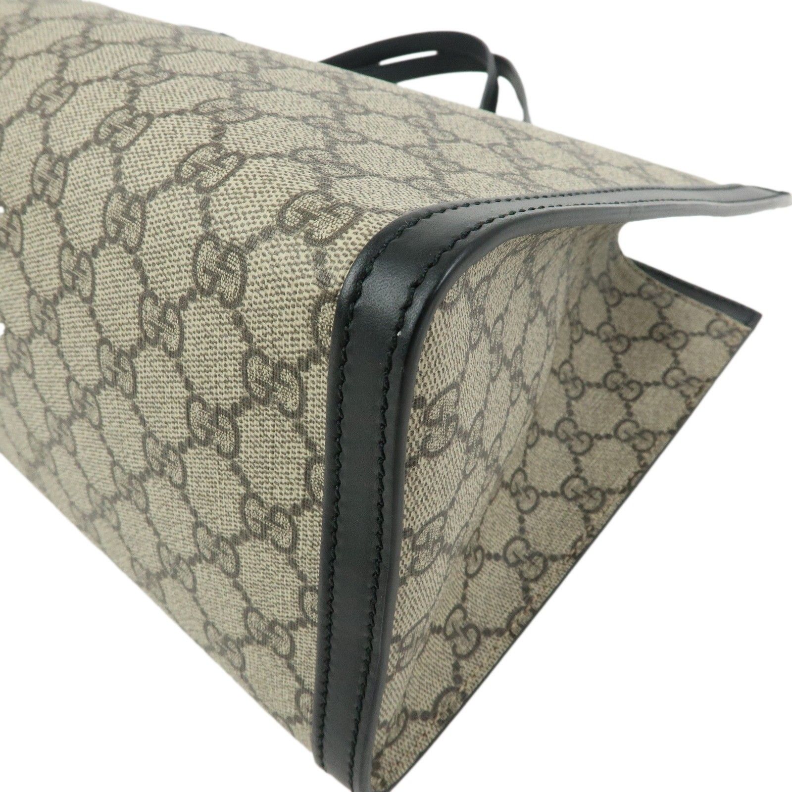 Padlock GG Supreme Leather Chain Shoulder Bag Beige Black 479197 — view 6