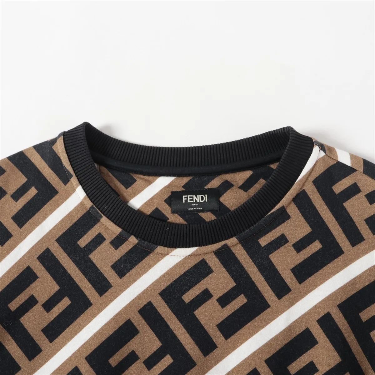 Zucca 22 Years Basic Knitted Fabric Xl Black × Brown Fy0944 Qr Tag Missing Dirt Around The Neck There Is A Scuff — view 3