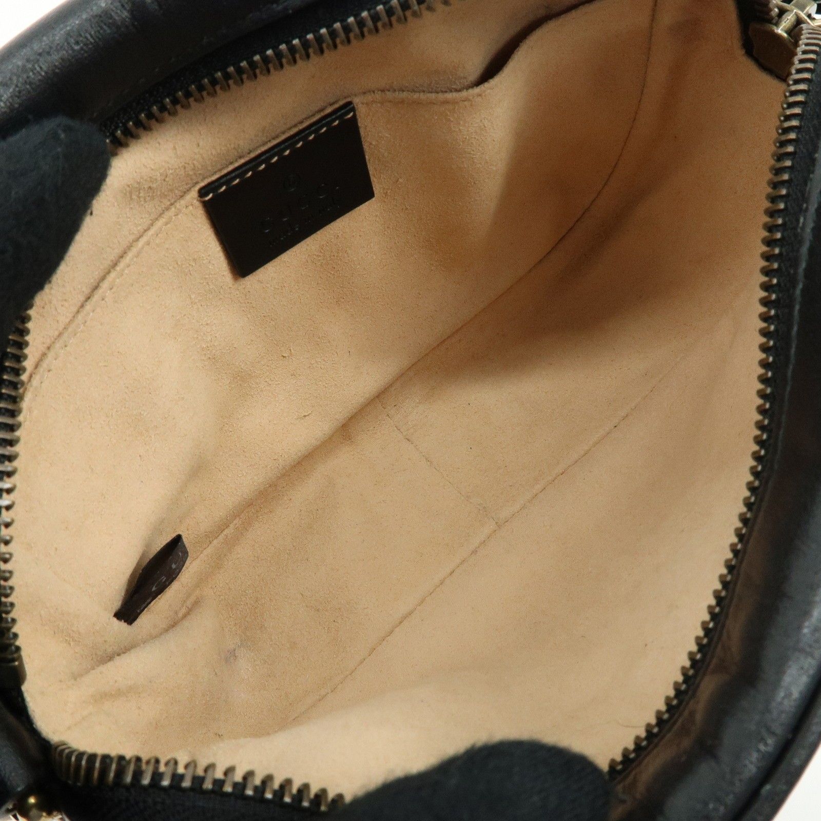 GG Marmont Leather Chevron Shoulder Crossbody Bag Black 448065 — view 20