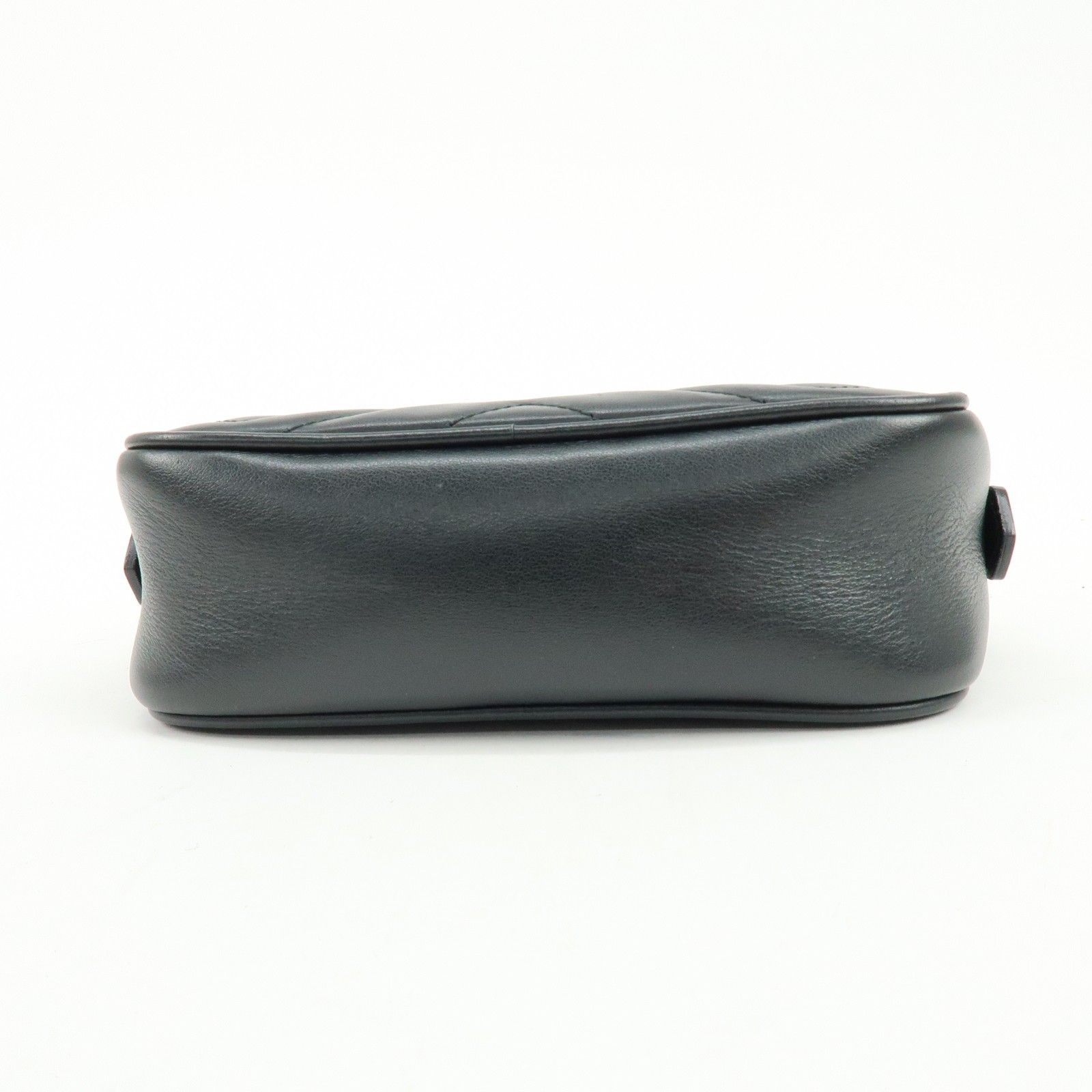 GG Marmont Leather Chevron Shoulder Crossbody Bag Black 448065 — view 5