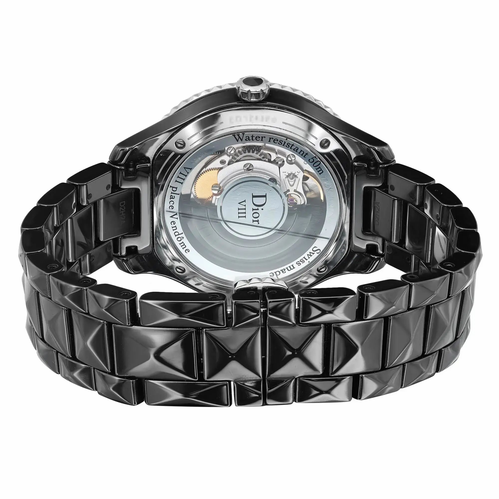 Christian Dior VIII Steel Ceramic Diamonds Black Dial Ladies Watch CD1245E1C001 — view 5