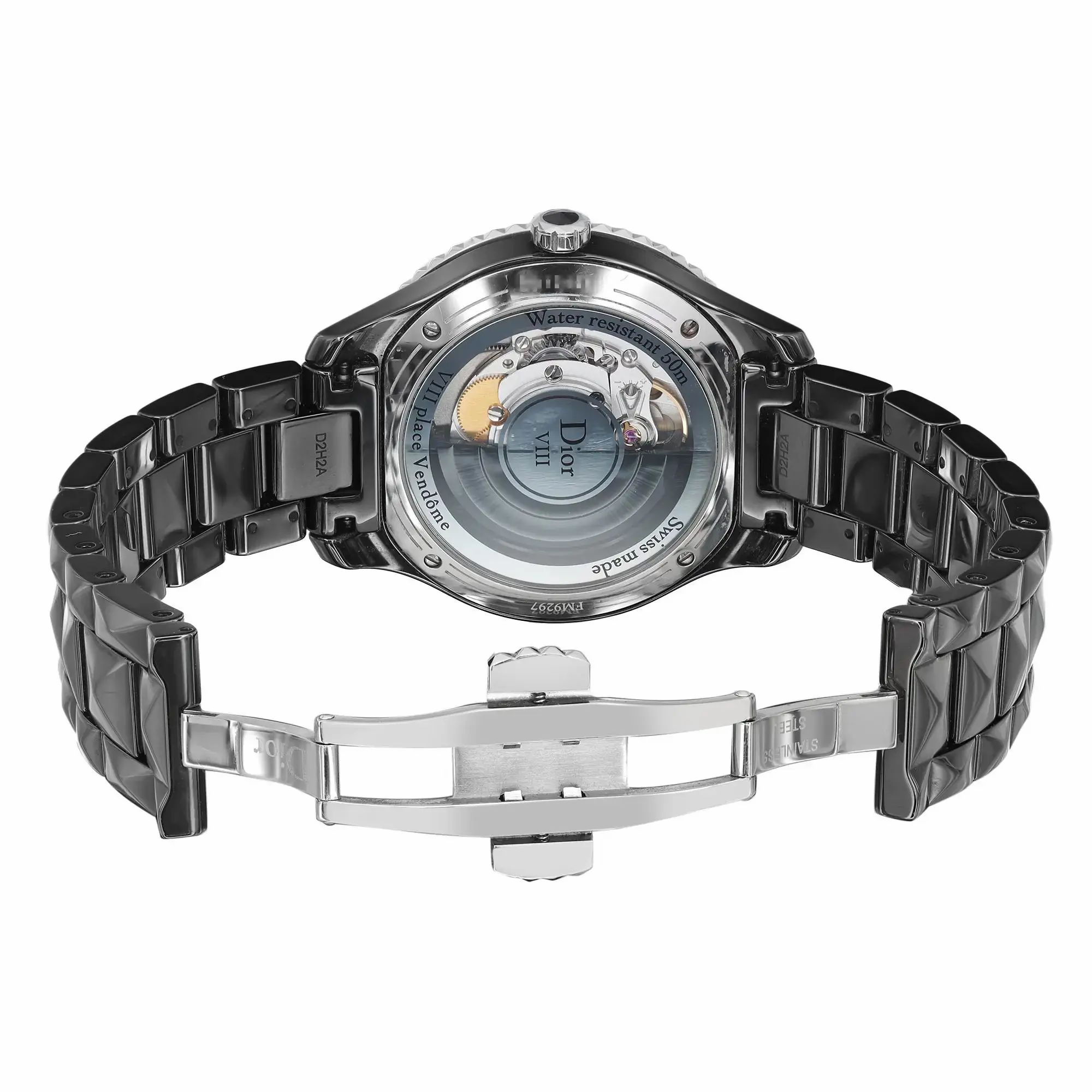Christian Dior VIII Steel Ceramic Diamonds Black Dial Ladies Watch CD1245E1C001 — view 6