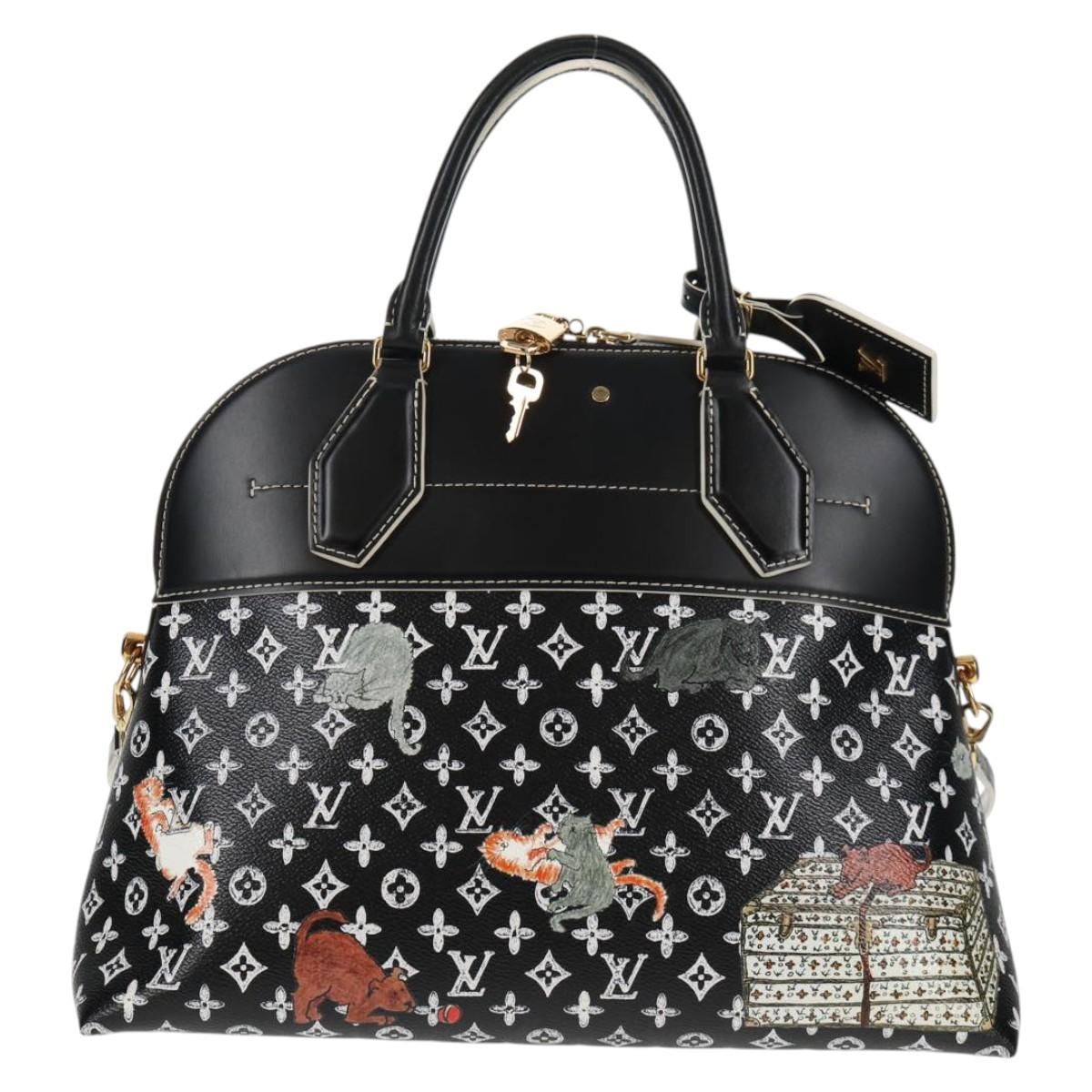 Catgram Alma Soup Hand Bag Black M 44403 Lv Auth — view 2