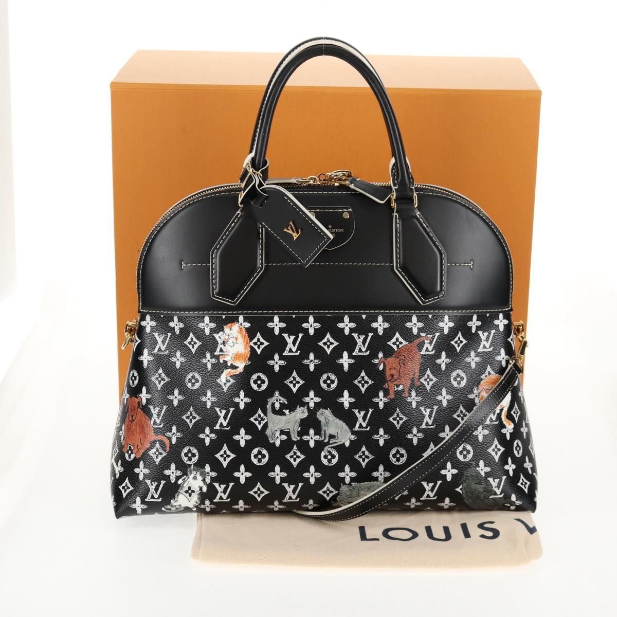 Catgram Alma Soup Hand Bag Black M 44403 Lv Auth — view 12