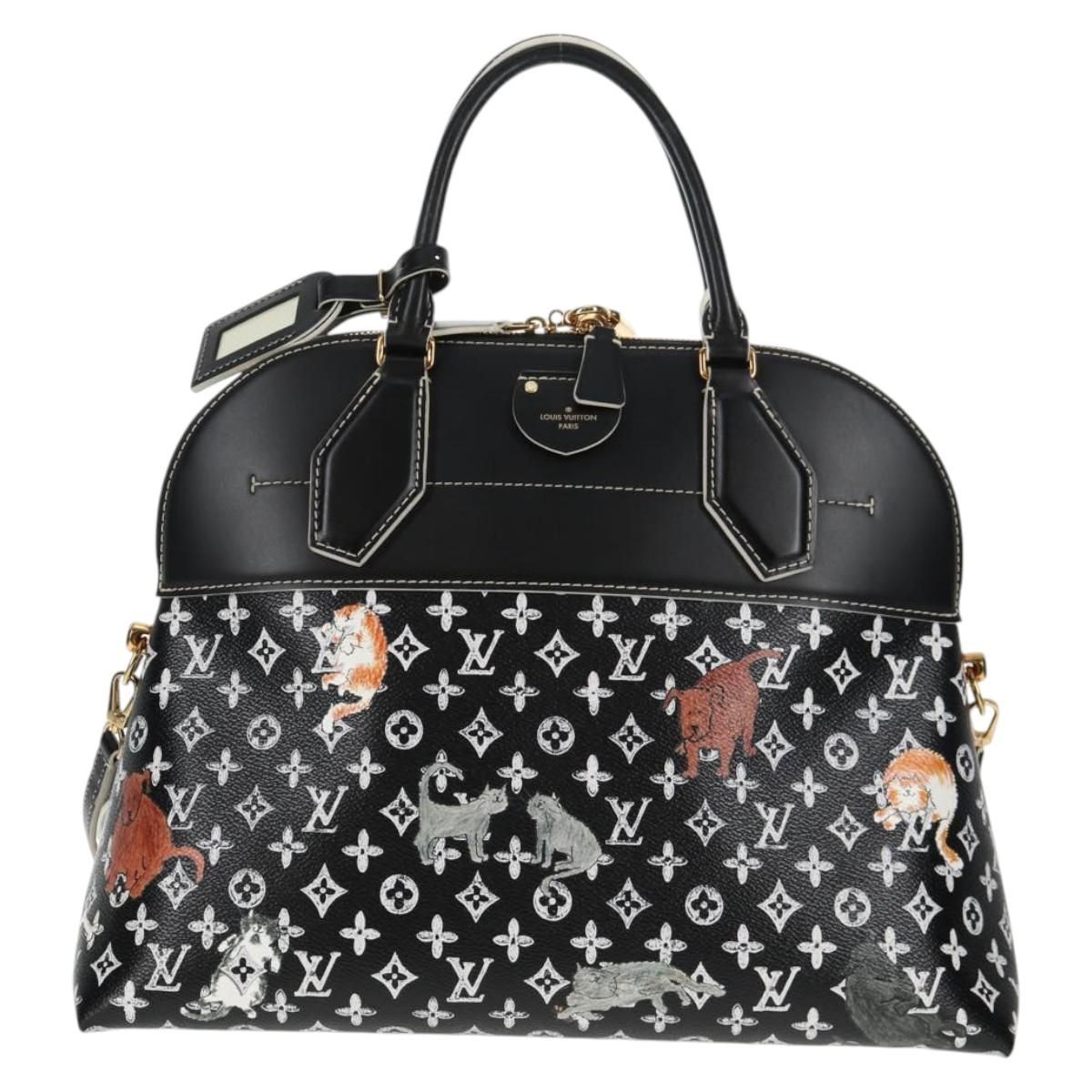 Catgram Alma Soup Hand Bag Black M 44403 Lv Auth — view 13