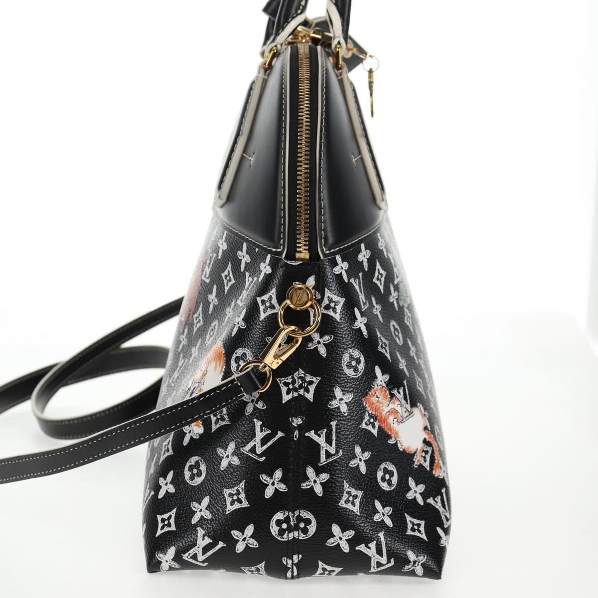Catgram Alma Soup Hand Bag Black M 44403 Lv Auth — view 3