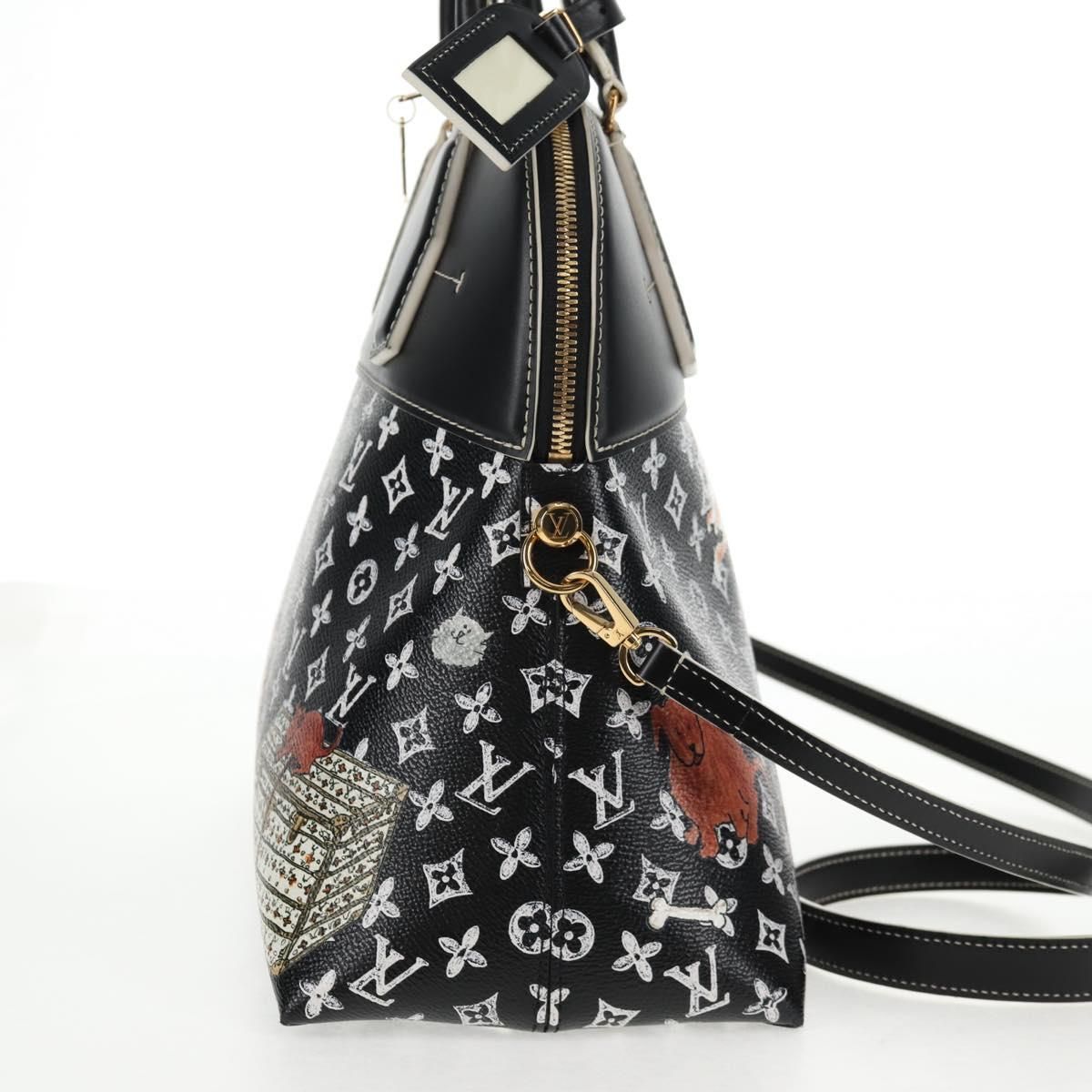 Catgram Alma Soup Hand Bag Black M 44403 Lv Auth — view 4