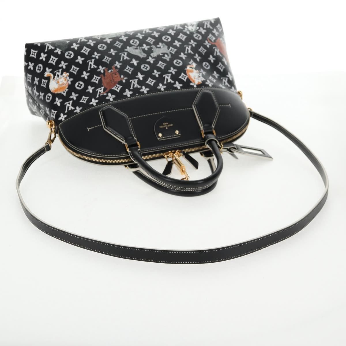 Catgram Alma Soup Hand Bag Black M 44403 Lv Auth — view 8