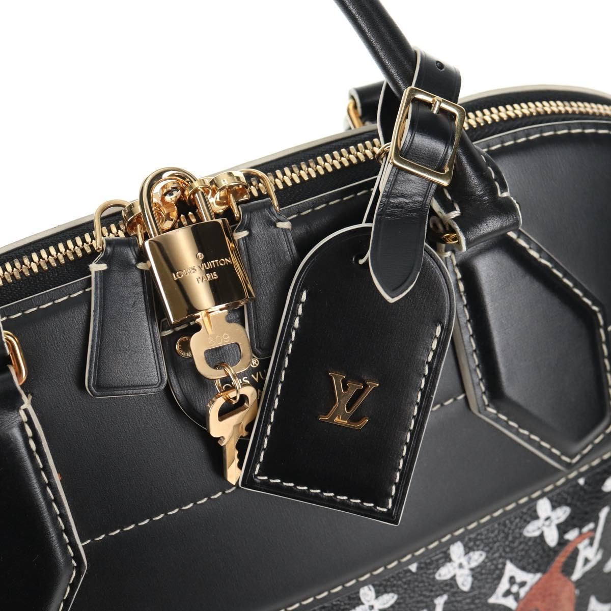 Catgram Alma Soup Hand Bag Black M 44403 Lv Auth — view 9