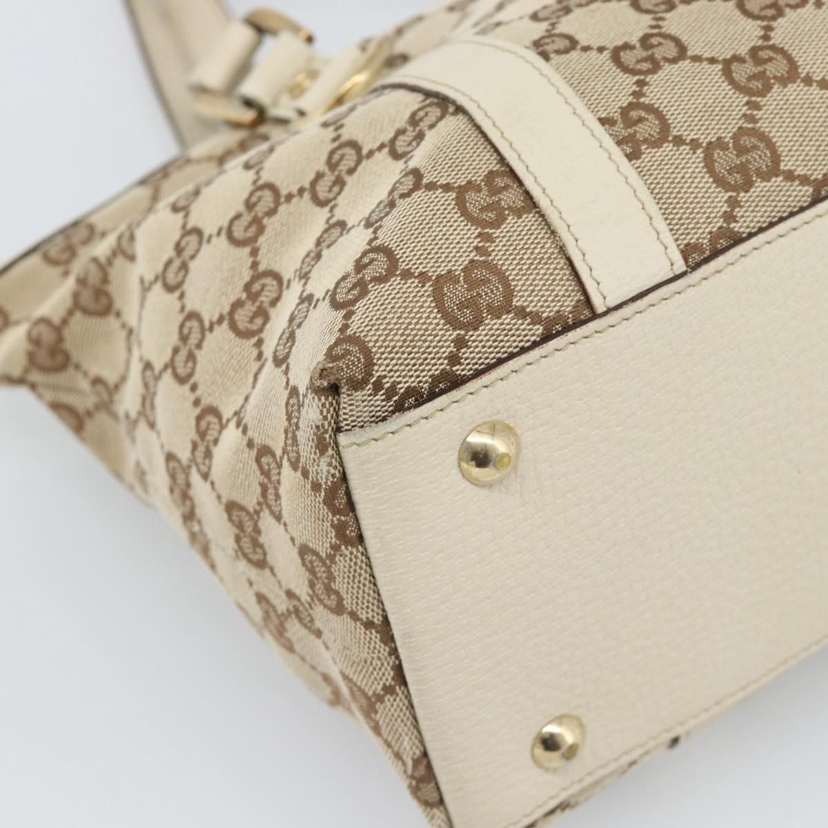 Abbey Hand Bag Beige Gold Tone 141470 Auth, Neutral — view 14