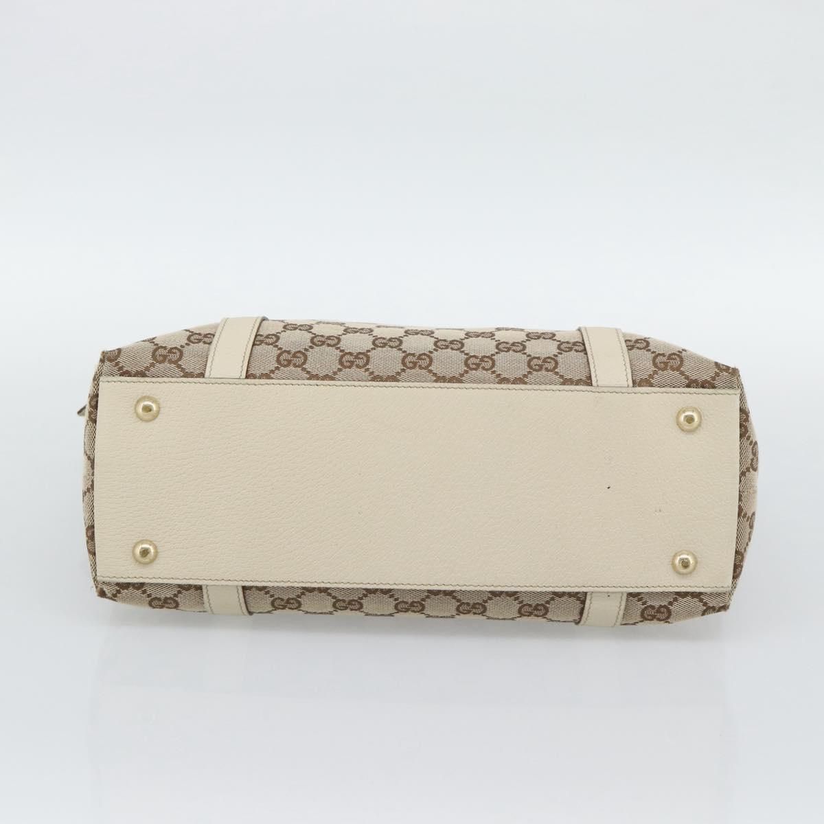 Abbey Hand Bag Beige Gold Tone 141470 Auth, Neutral — view 5